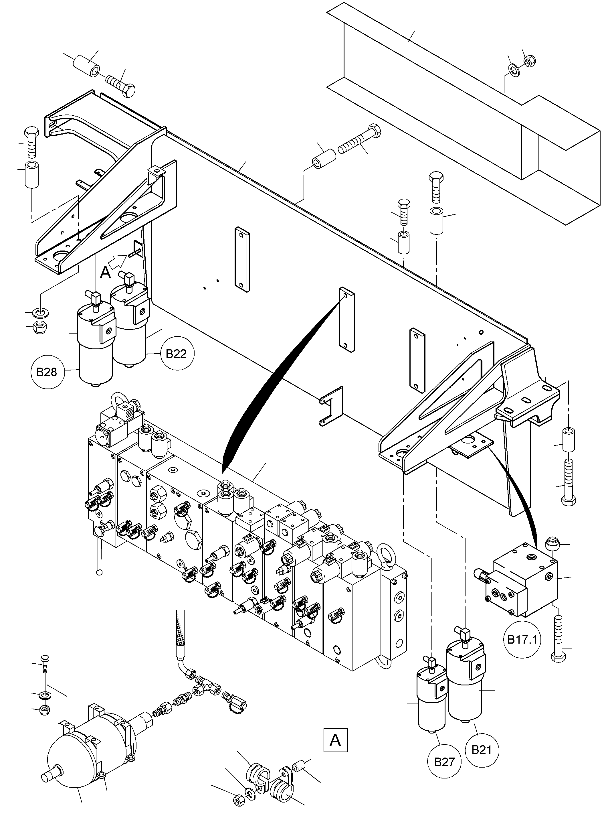 Excavators Mining Komatsu / PC4000-6 S/N 58102(G58102) / Control- and Filter Plate(355-1840k : 355-1840k)