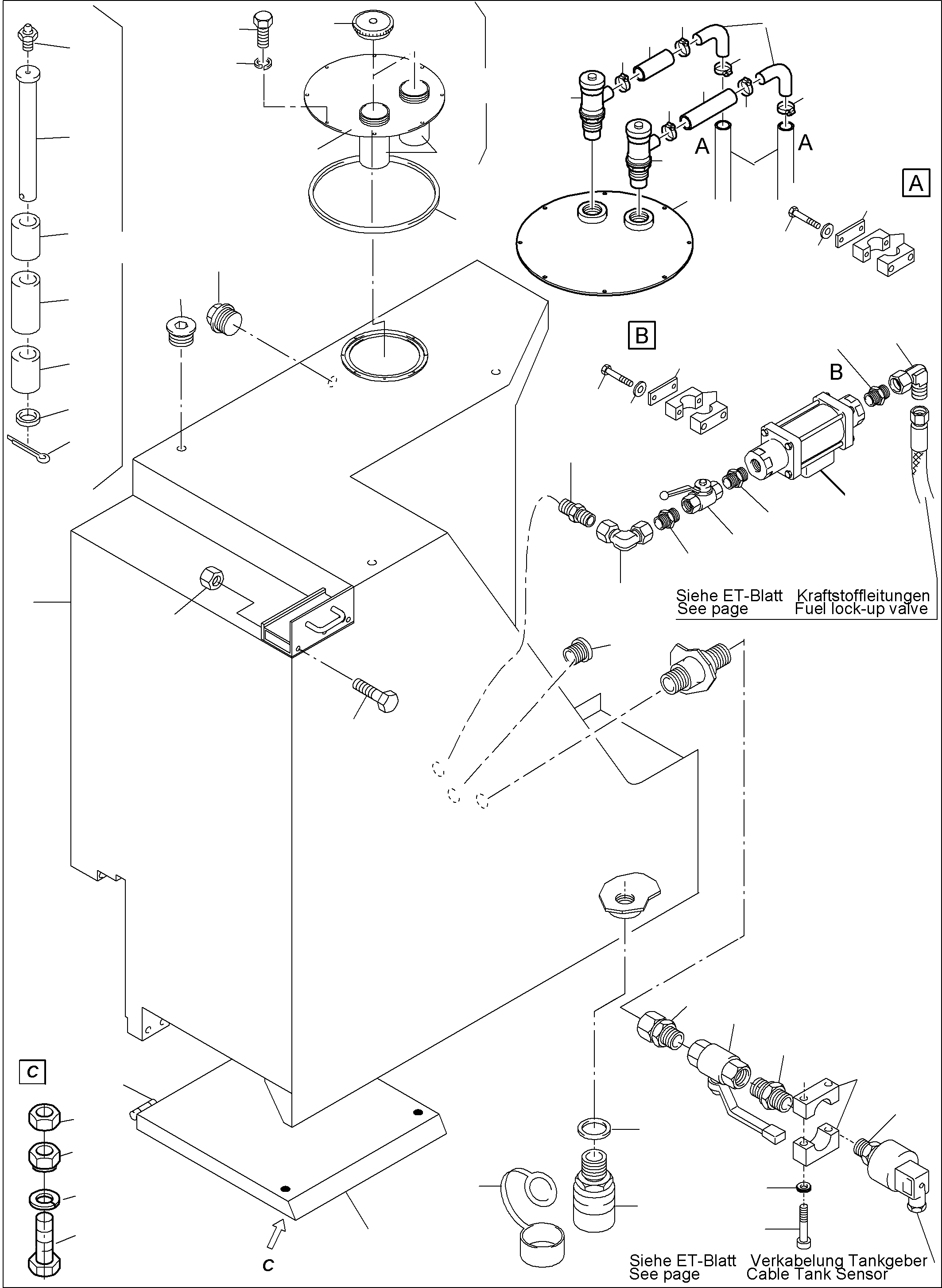 Excavators Mining Komatsu / PC4000-6 S/N 58102(G58102) / Fuel Tank(355-1280e : 355-1280e)