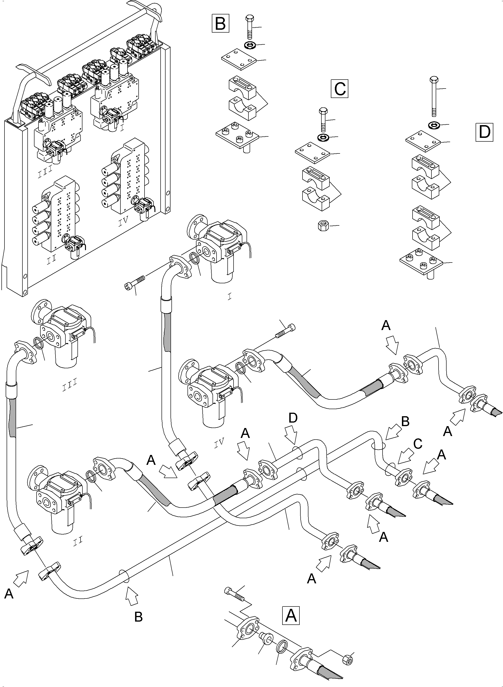 Excavators Mining Komatsu / PC4000-6 S/N 58102(G58102) / Pressure Lines - Main Pumps - H.P.-Filter(355-1832f : 355-1832f)