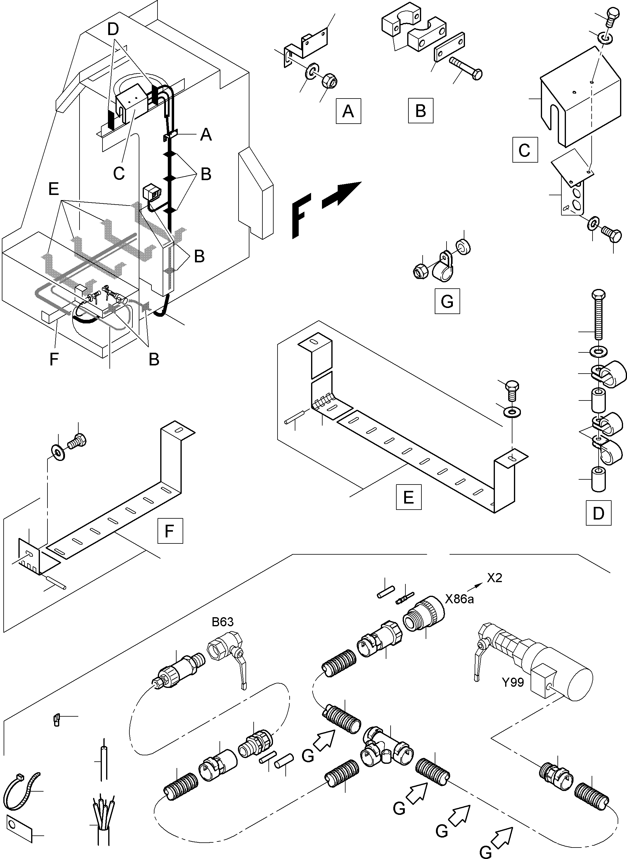 Excavators Mining Komatsu / PC4000-6 S/N 58103(G58103) / Cables - Tank Sensor(355-2140b : 355-2140b)