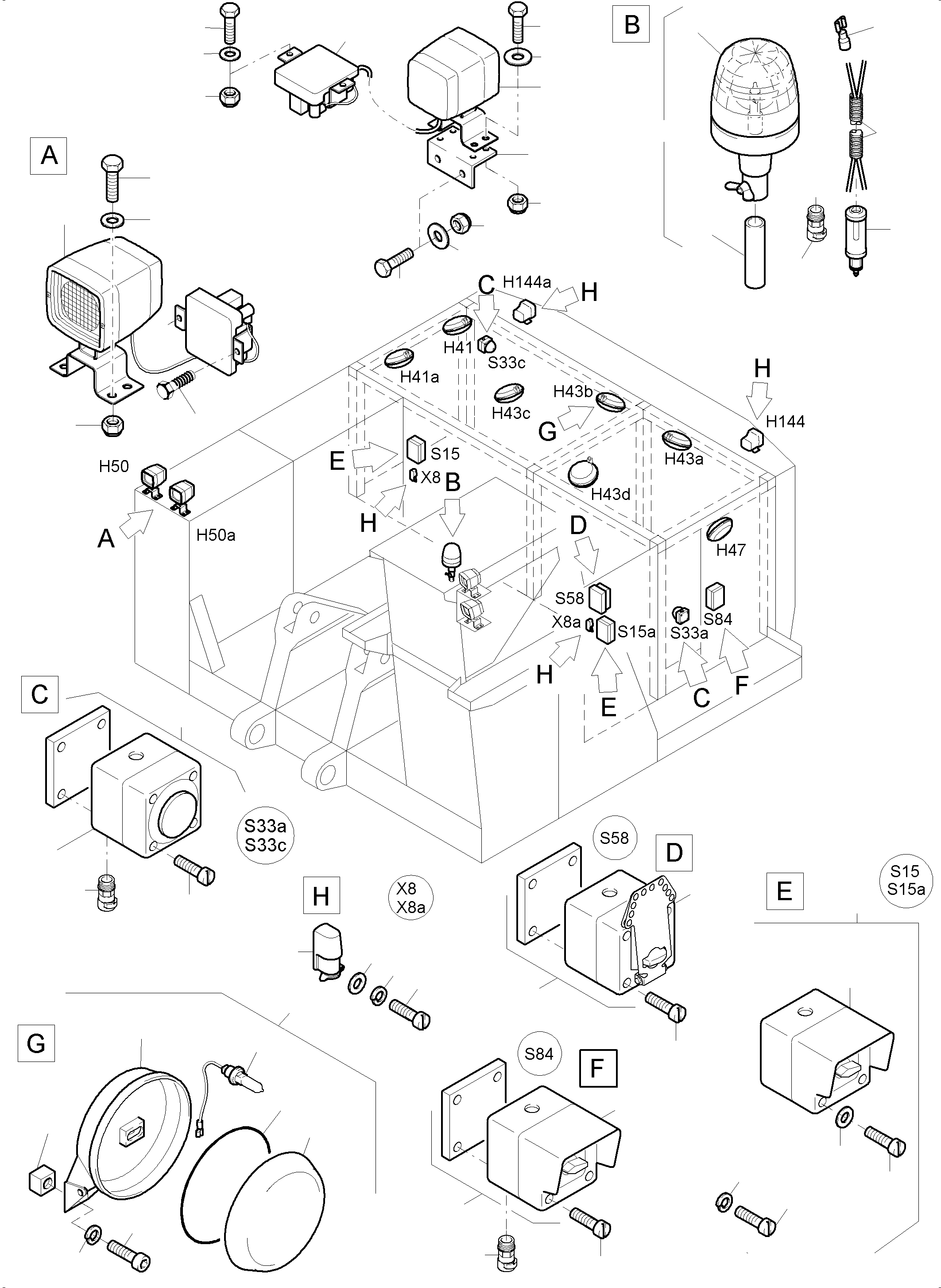 Excavators Mining Komatsu / PC4000-6 S/N 58103(G58103) / Lighting Equipment(355-2106d : 355-2106d)