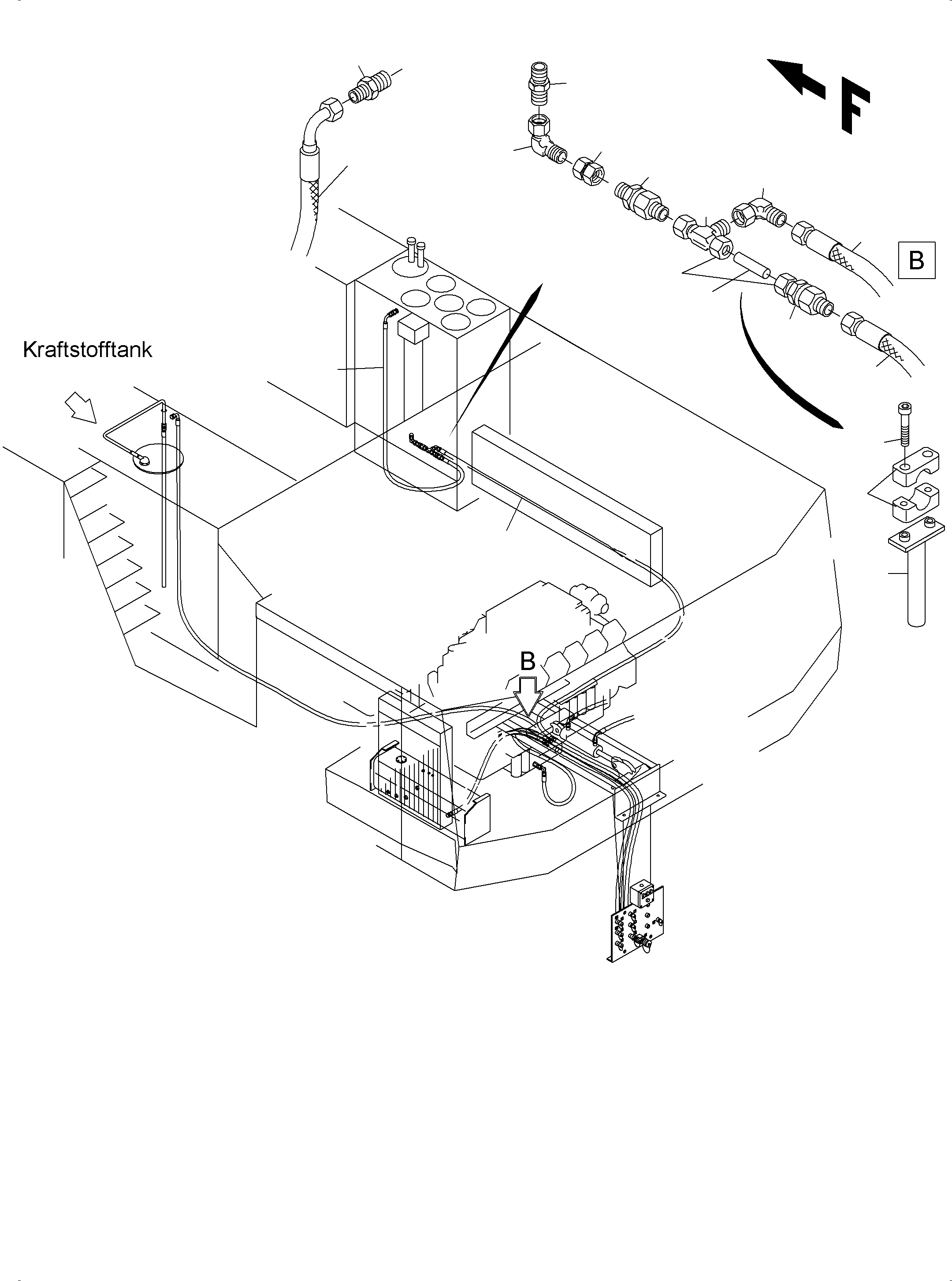 Excavators Mining Komatsu / PC4000-6 S/N 58106(G58106) / Refueling equipment fuel line wiggins(355-2301 : 355-2301)