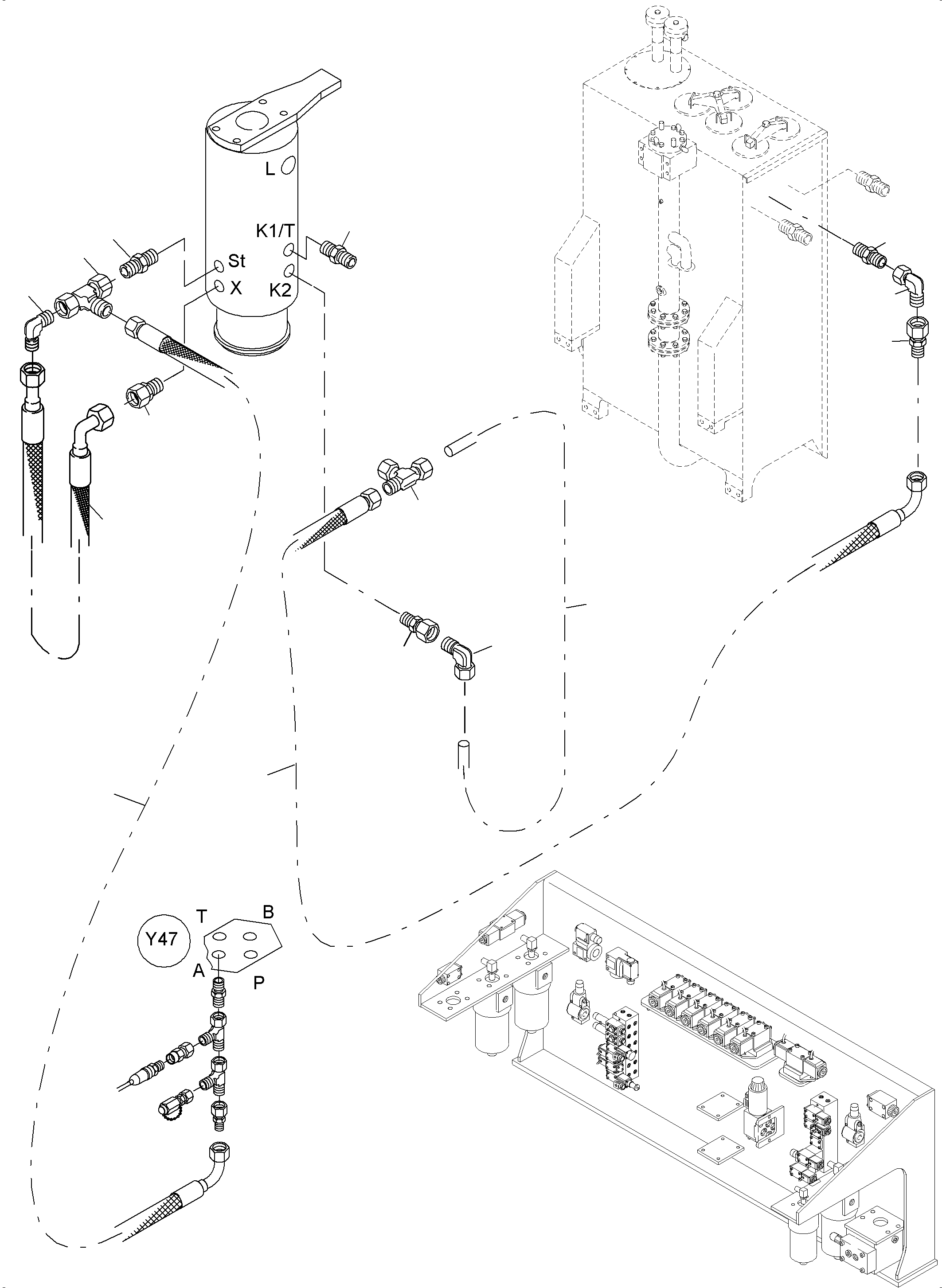 Excavators Mining Komatsu / PC4000-6 S/N 58121(G58121) / Hydraulic Lines, Rotary Joint(355-1856d : 355-1856d)