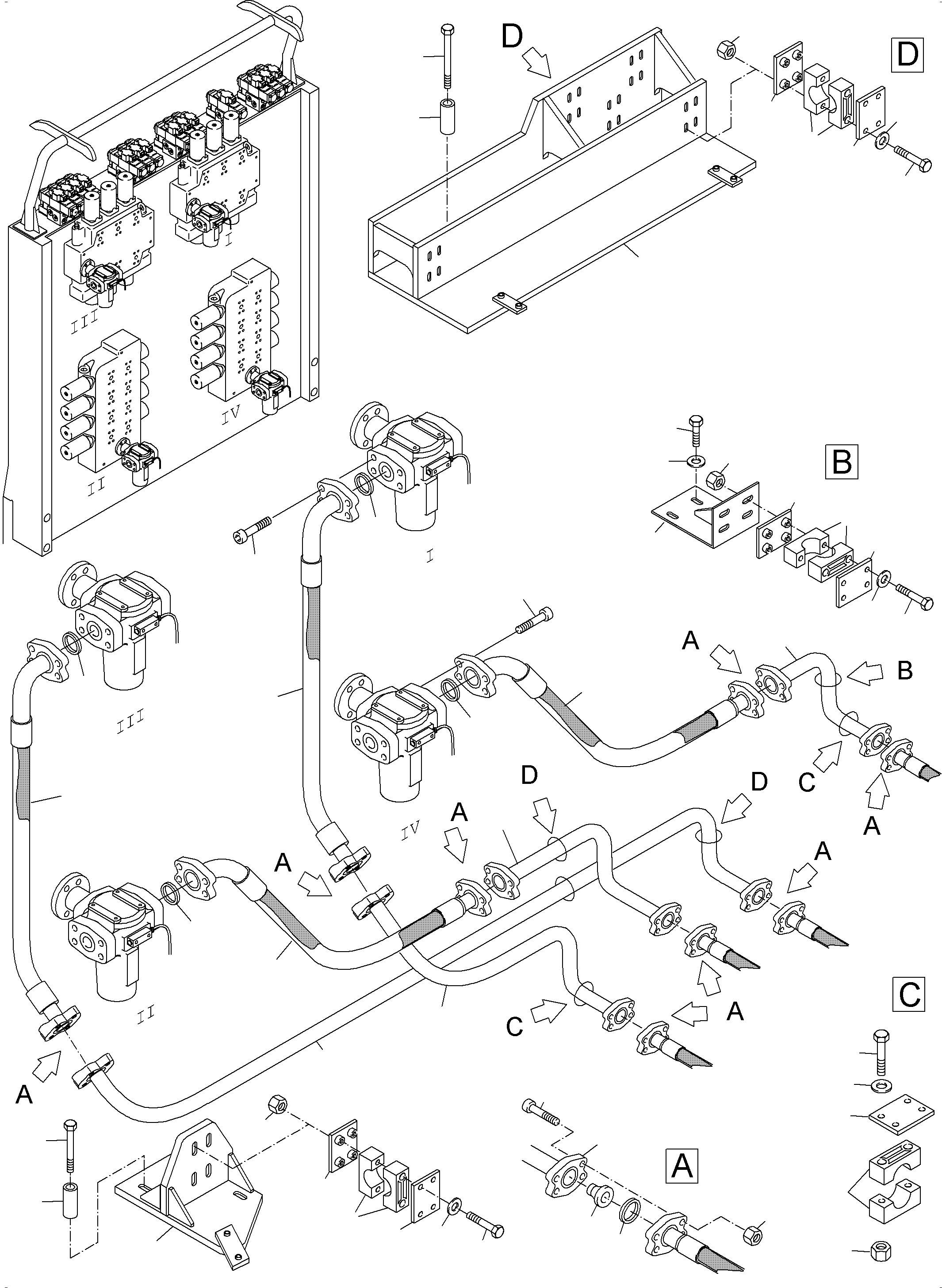 Excavators Mining Komatsu / PC4000-6 S/N 58121(G58121) / Pressure Lines - Main Pumps - H.P.-Filter(355-1832i : 355-1832i)