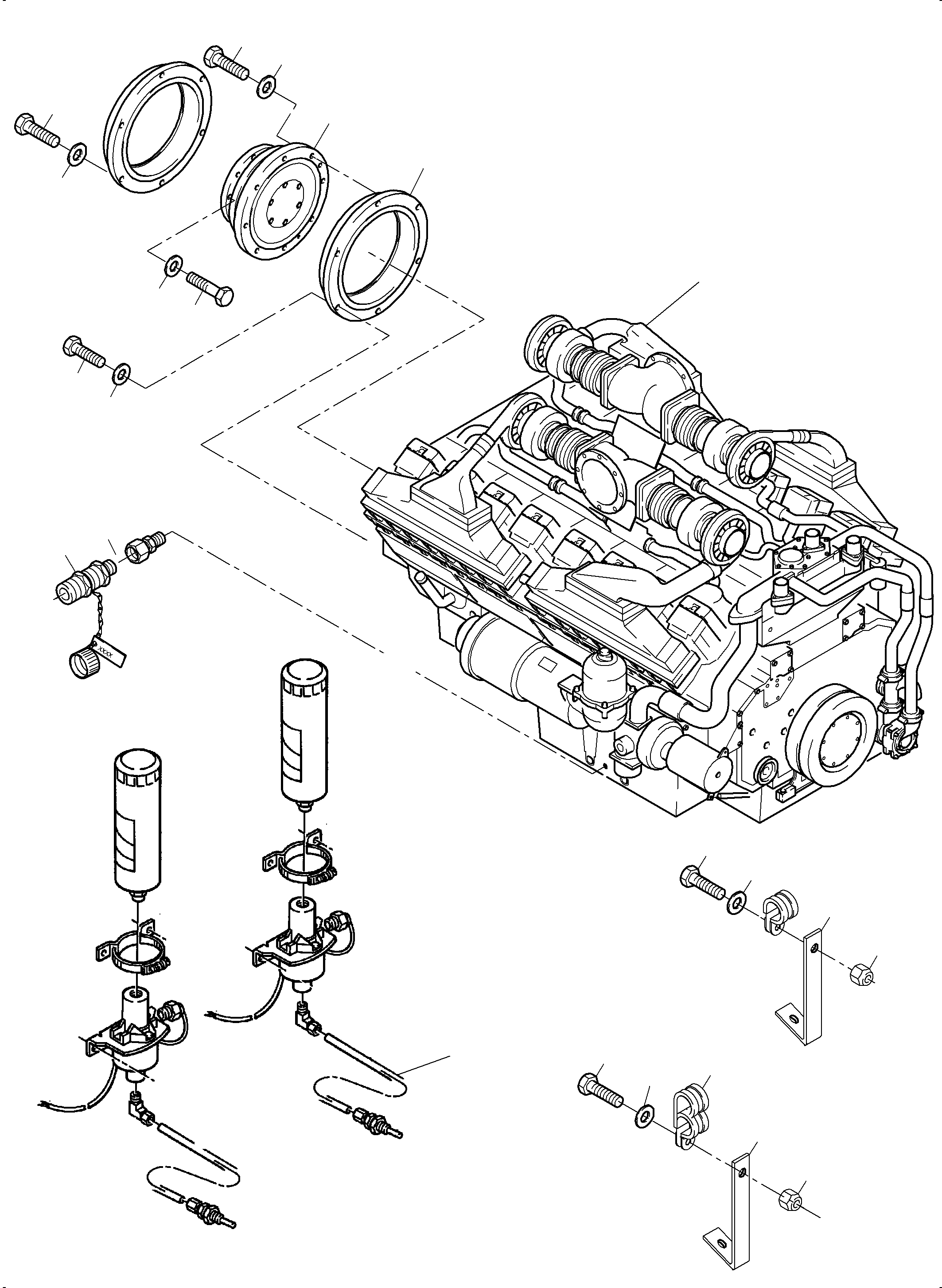 Komatsu parts book diagram for PC4000-6 S/N 58125: DRIVE ASSEMBLY