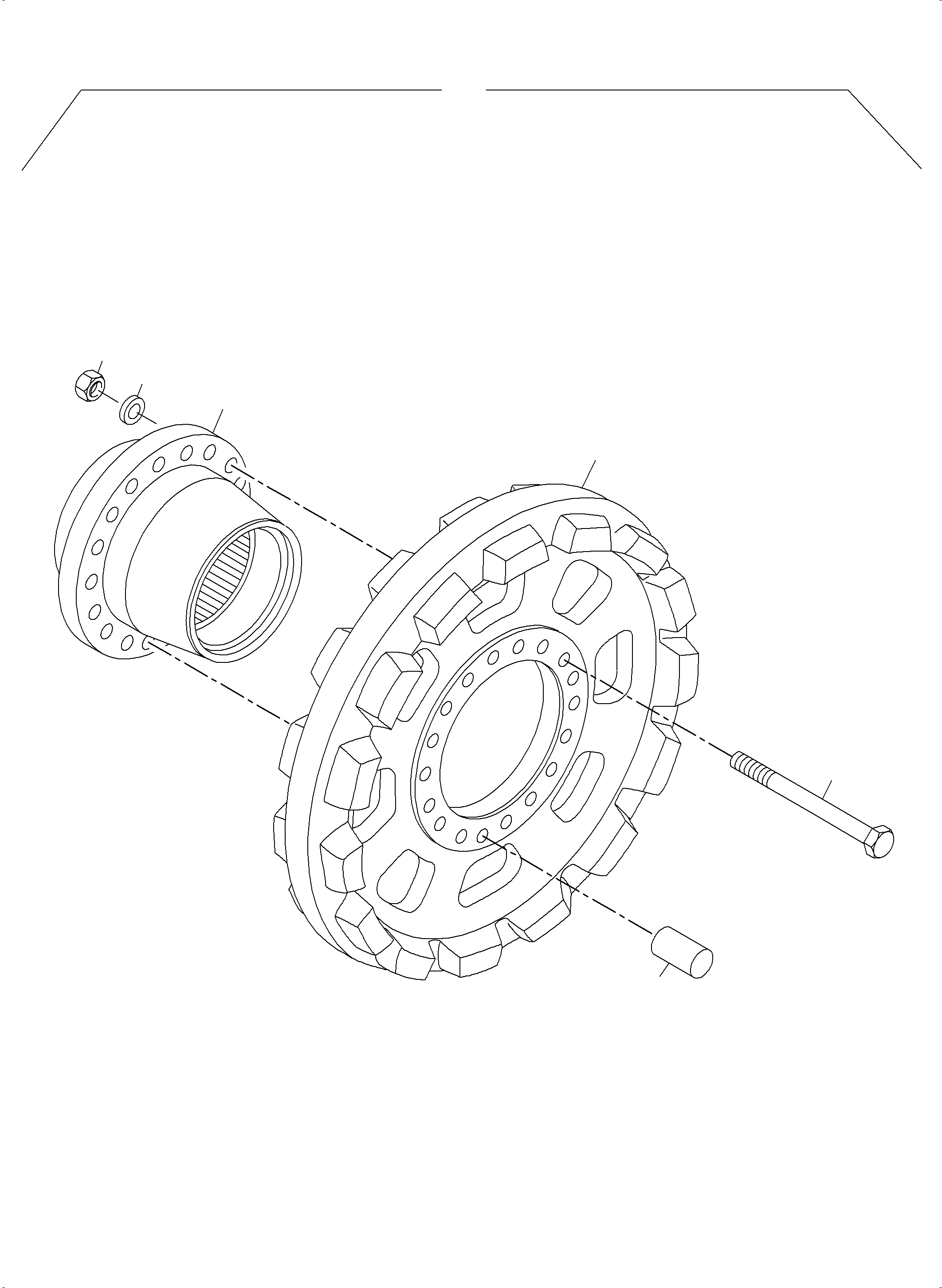 Komatsu parts book diagram for PC4000-6 S/N 58125: DRIVE SPROCKET
