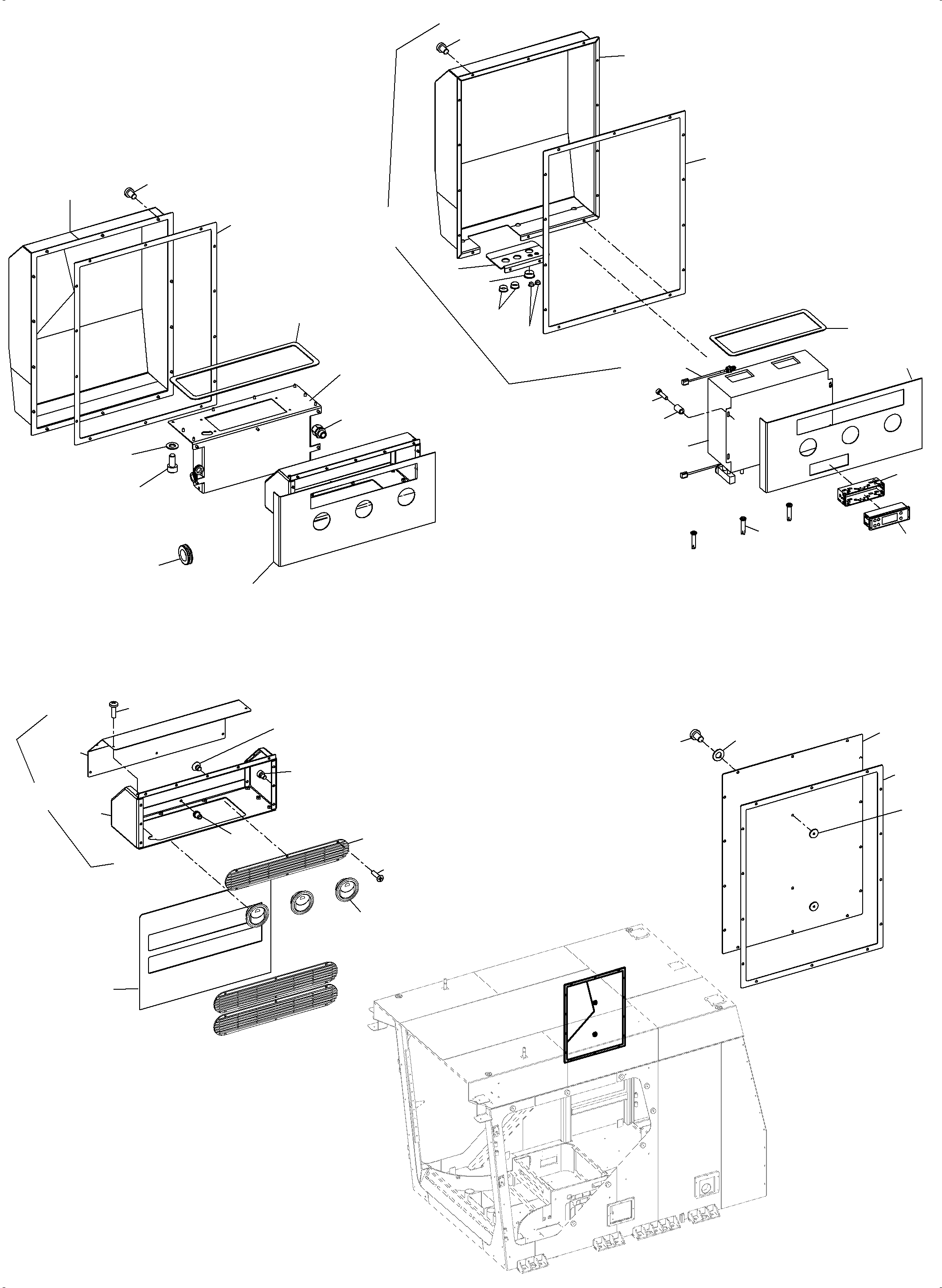 Komatsu parts book diagram for PC4000-6 S/N 58125: OPERATOR'S CAB PART 2