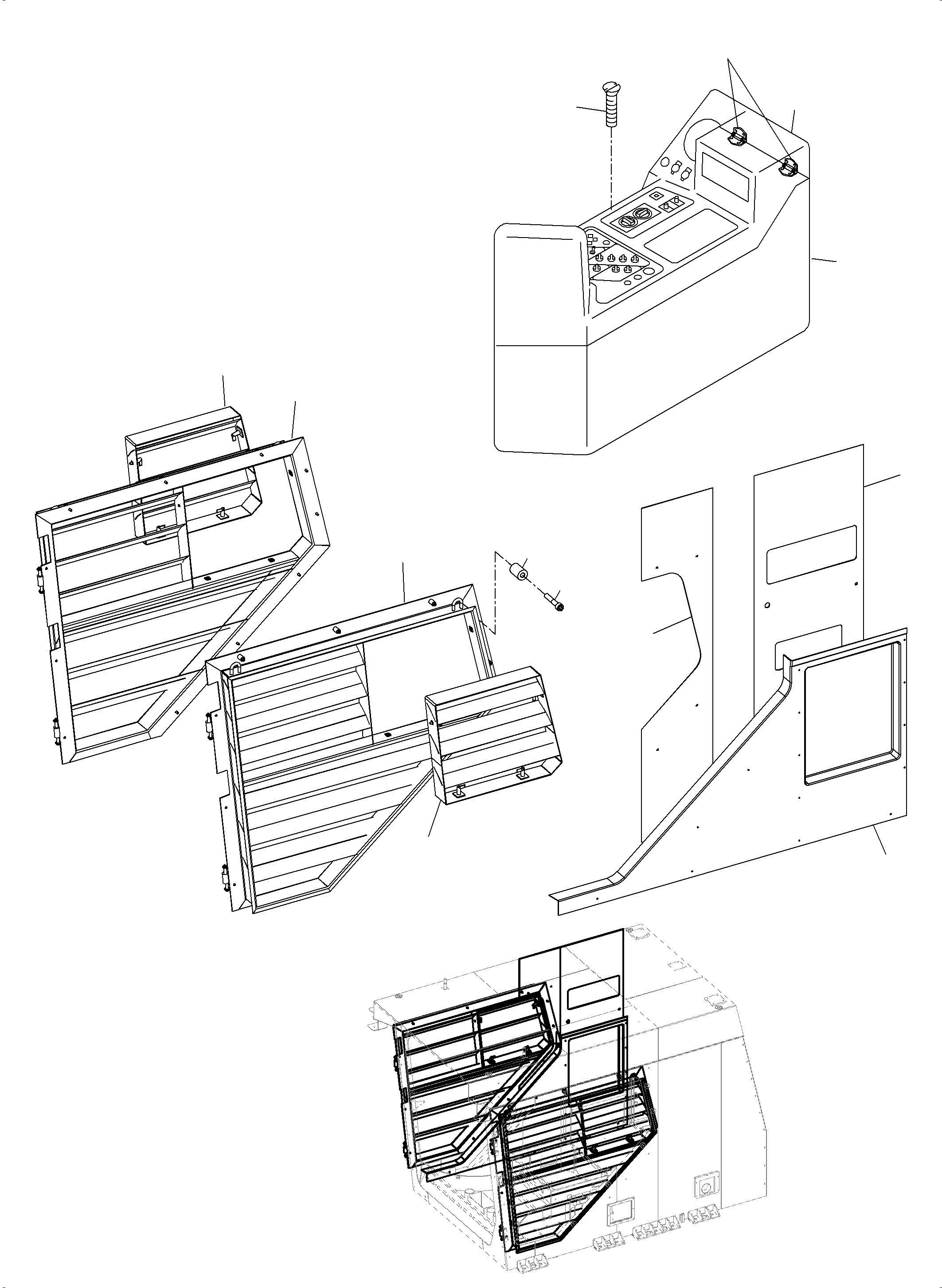 Komatsu parts book diagram for PC4000-6 S/N 58125: OPERATOR'S CAB PART 2
