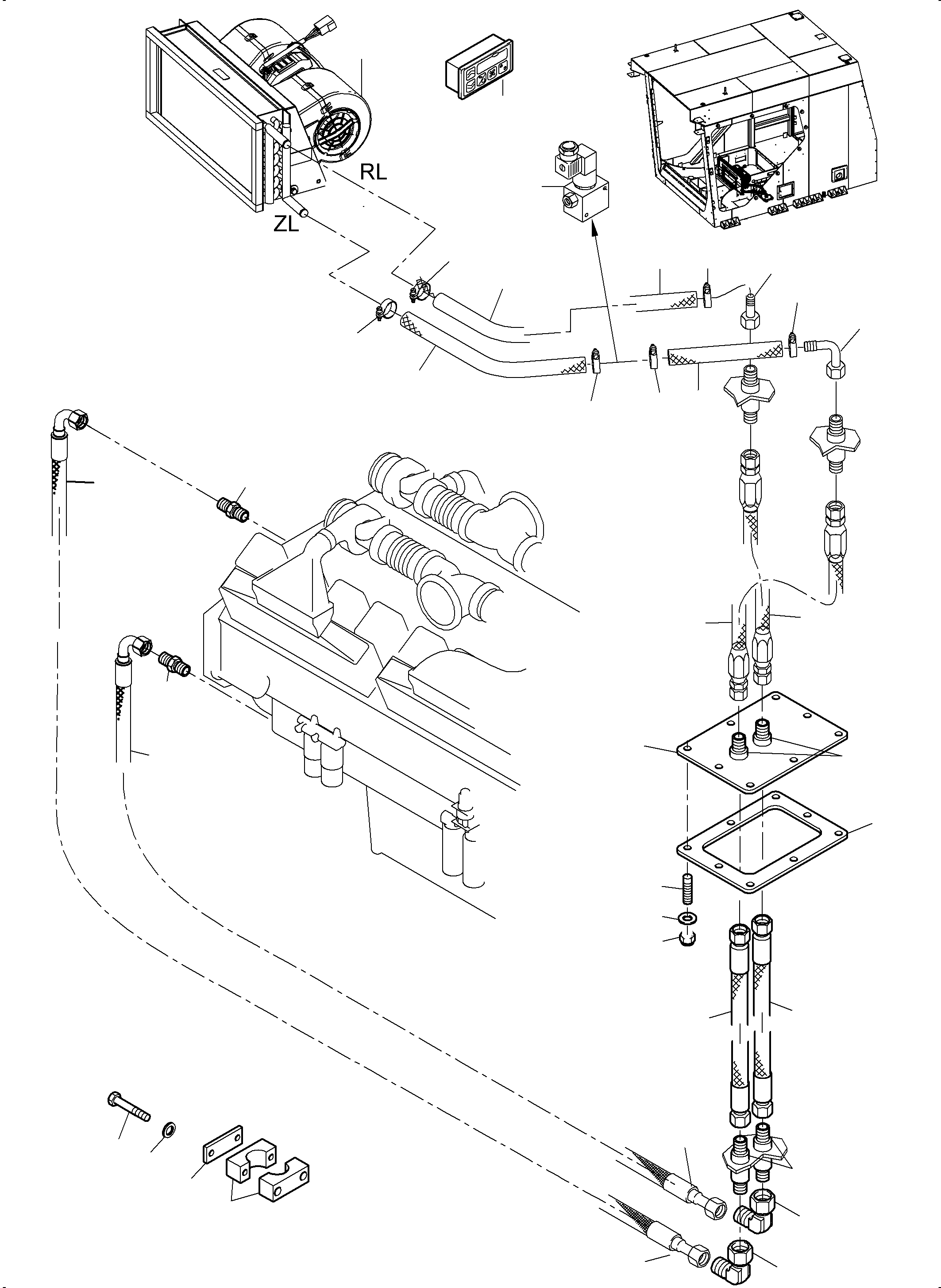 Komatsu parts book diagram for PC4000-6 S/N 58125: CAB HEATER ARR. X2-BOX