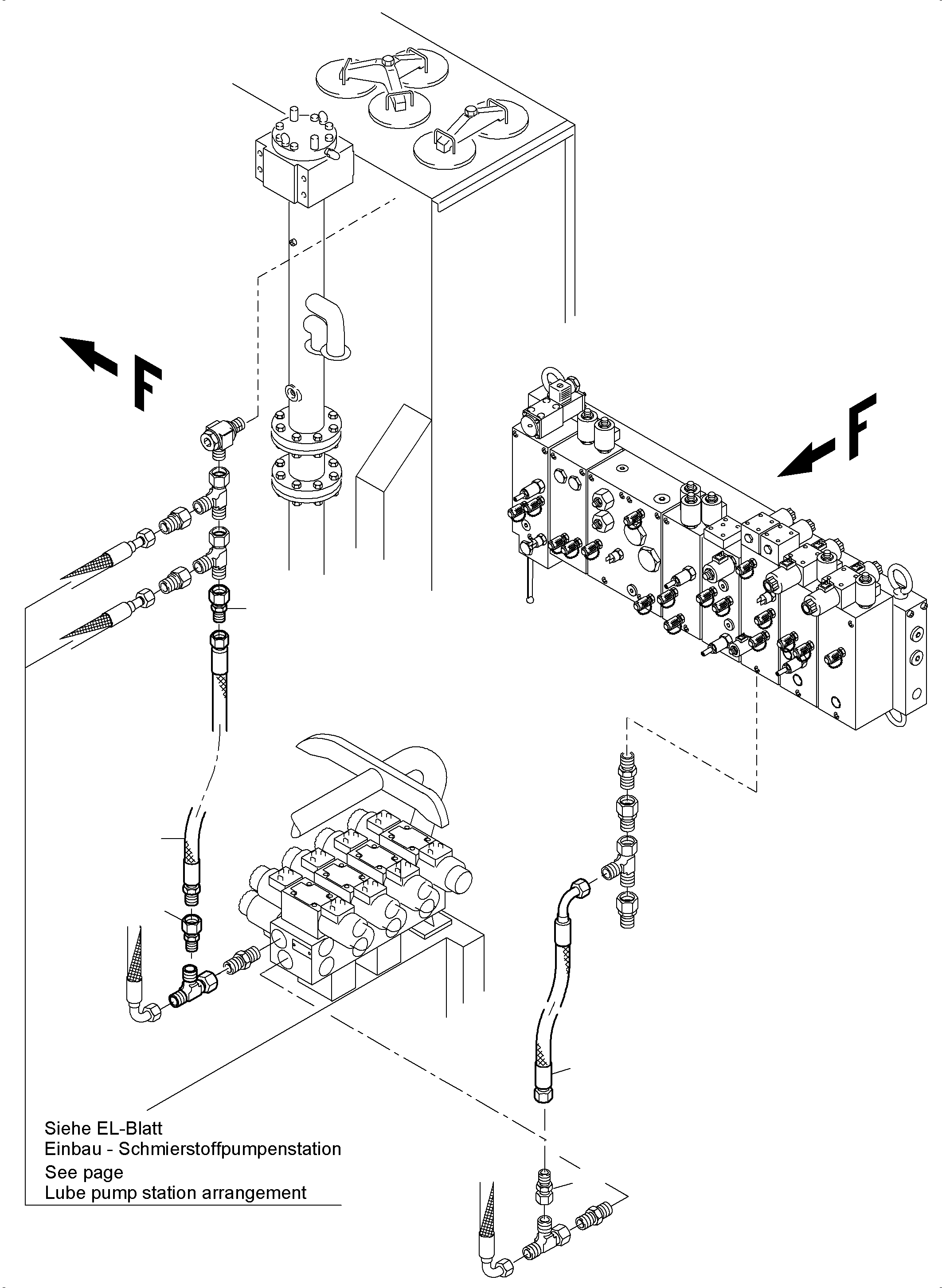 Komatsu parts book diagram for PC4000-6 S/N 58125: REMOT CONTROL MAINFOLD ARR.