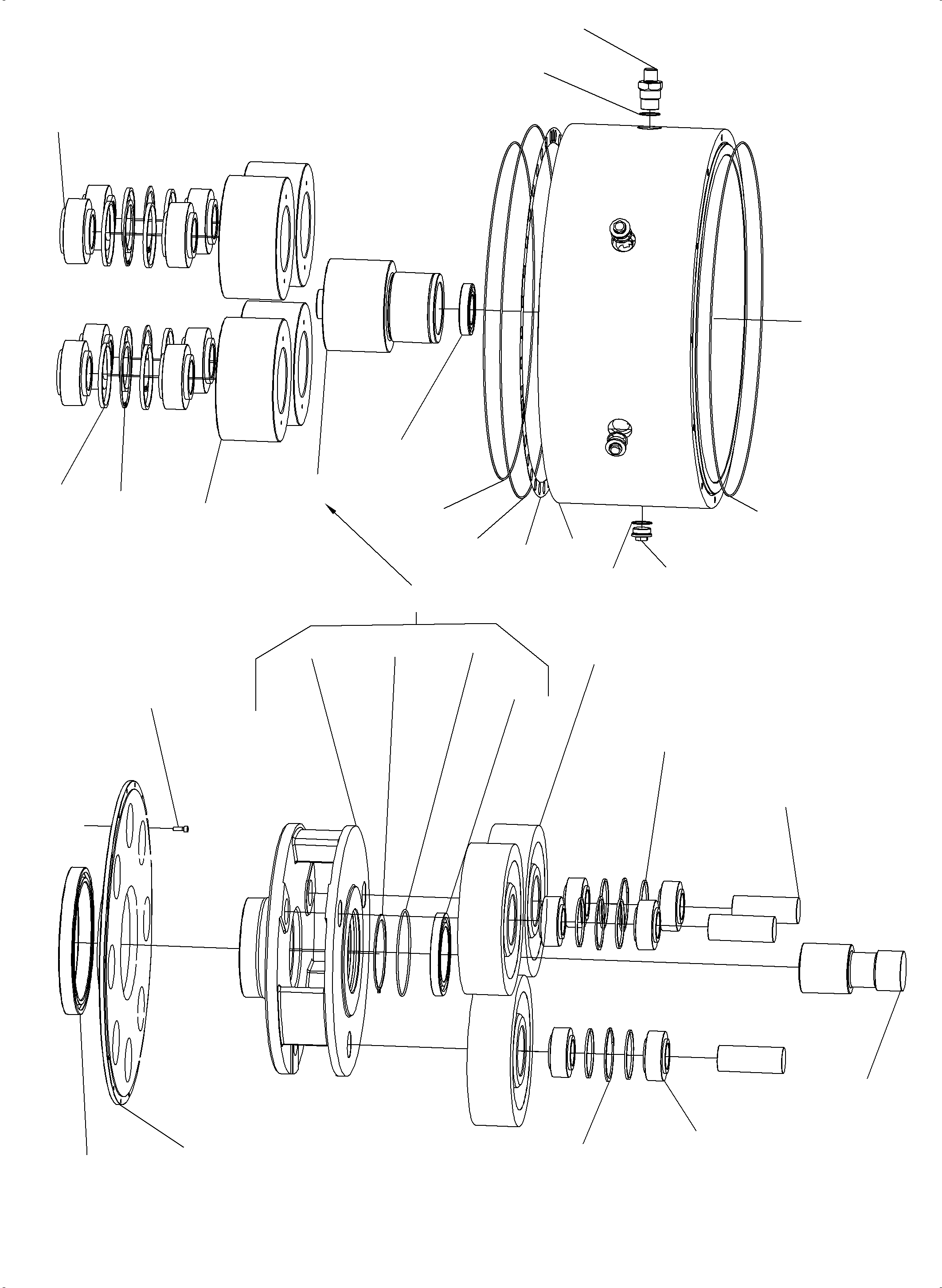 Komatsu parts book diagram for PC4000-6 S/N 58125: TRAVELLING GEAR
