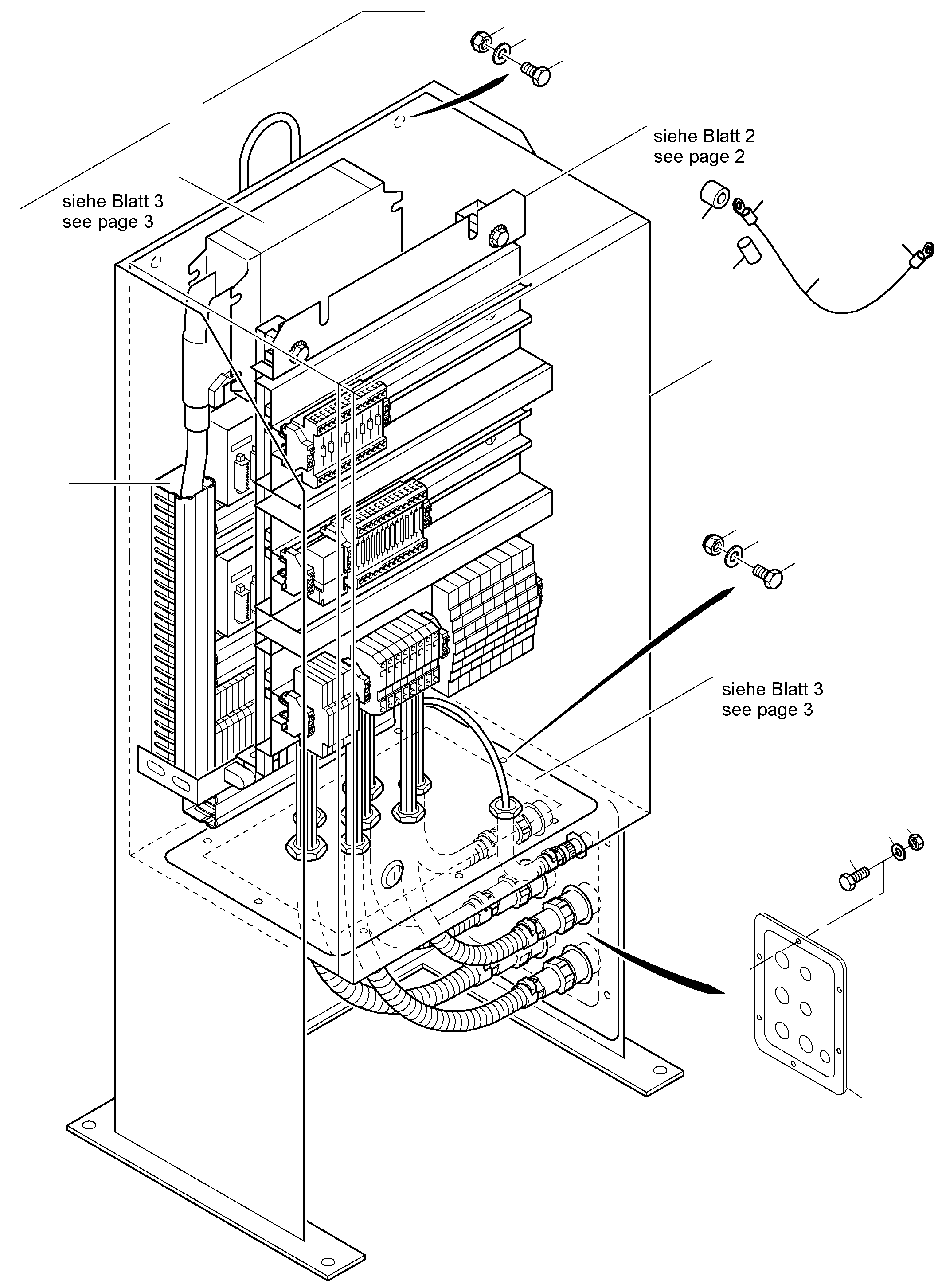 Komatsu parts book diagram for PC4000-6 S/N 58125: SWITCH CABINET ORT 40