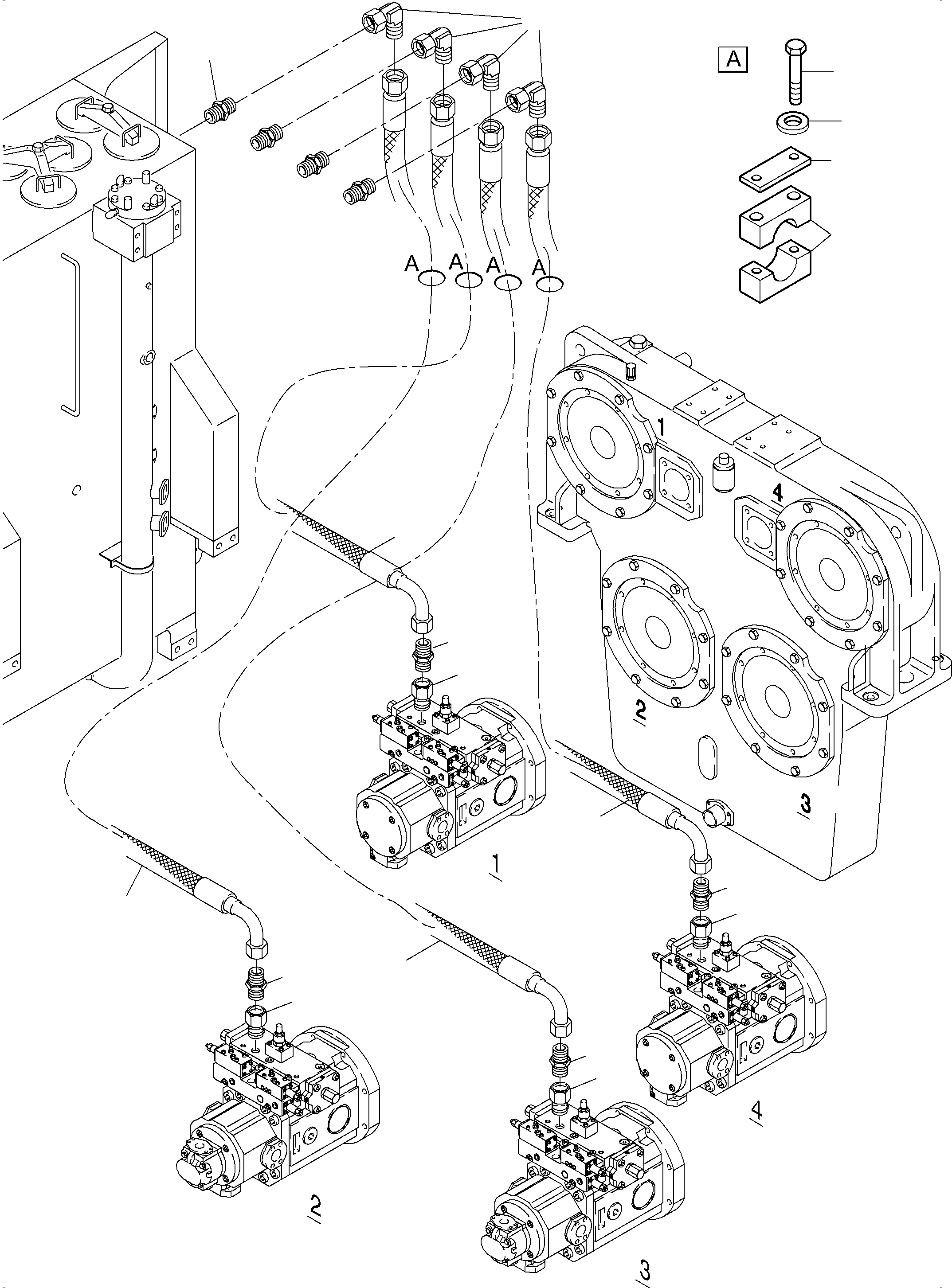 Komatsu parts book diagram for PC4000-6 S/N 58132: LOAD SENSING (R)