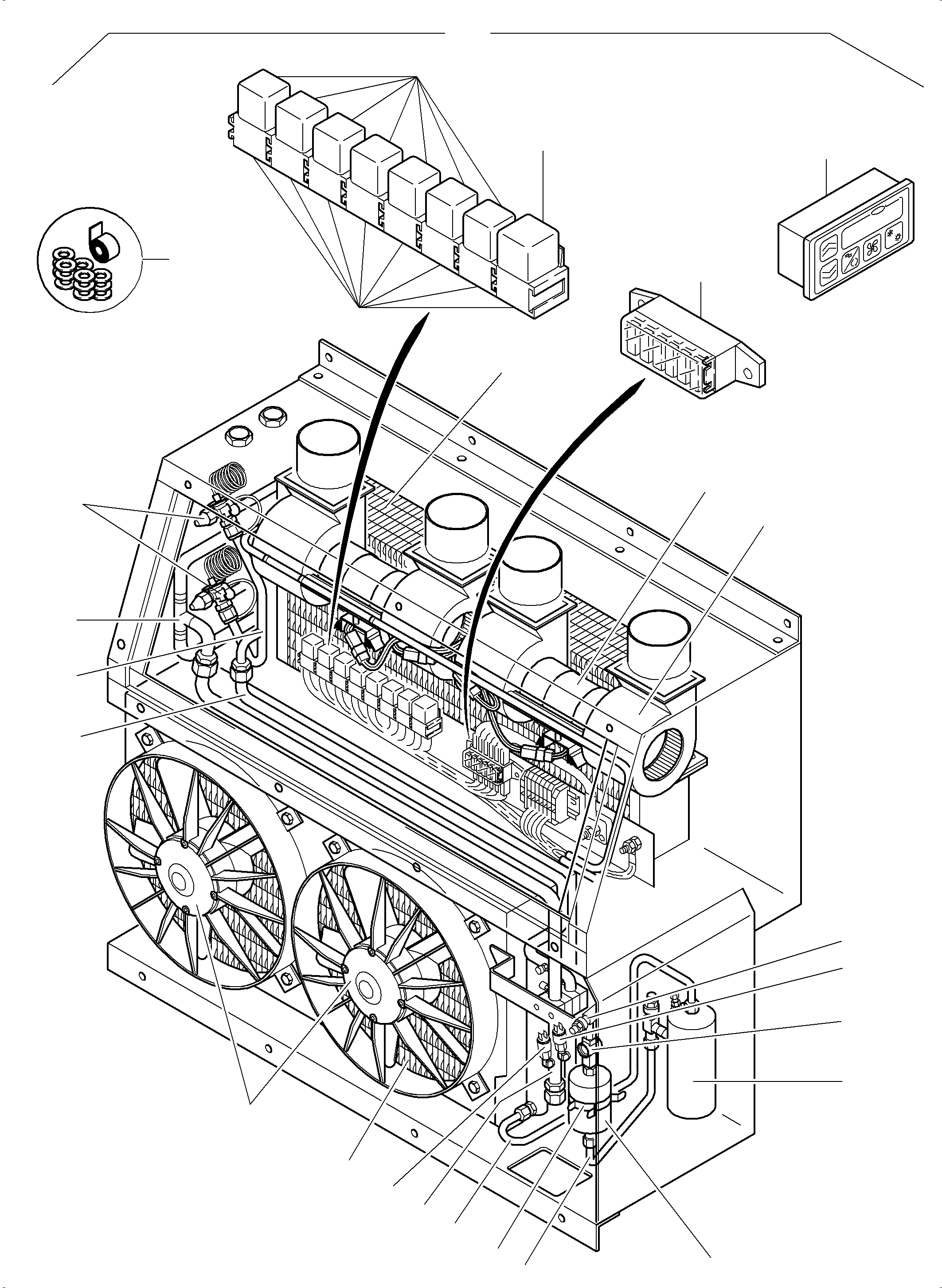 Komatsu parts book diagram for PC4000-6 S/N 58132: AIR CONDITIONING UNIT