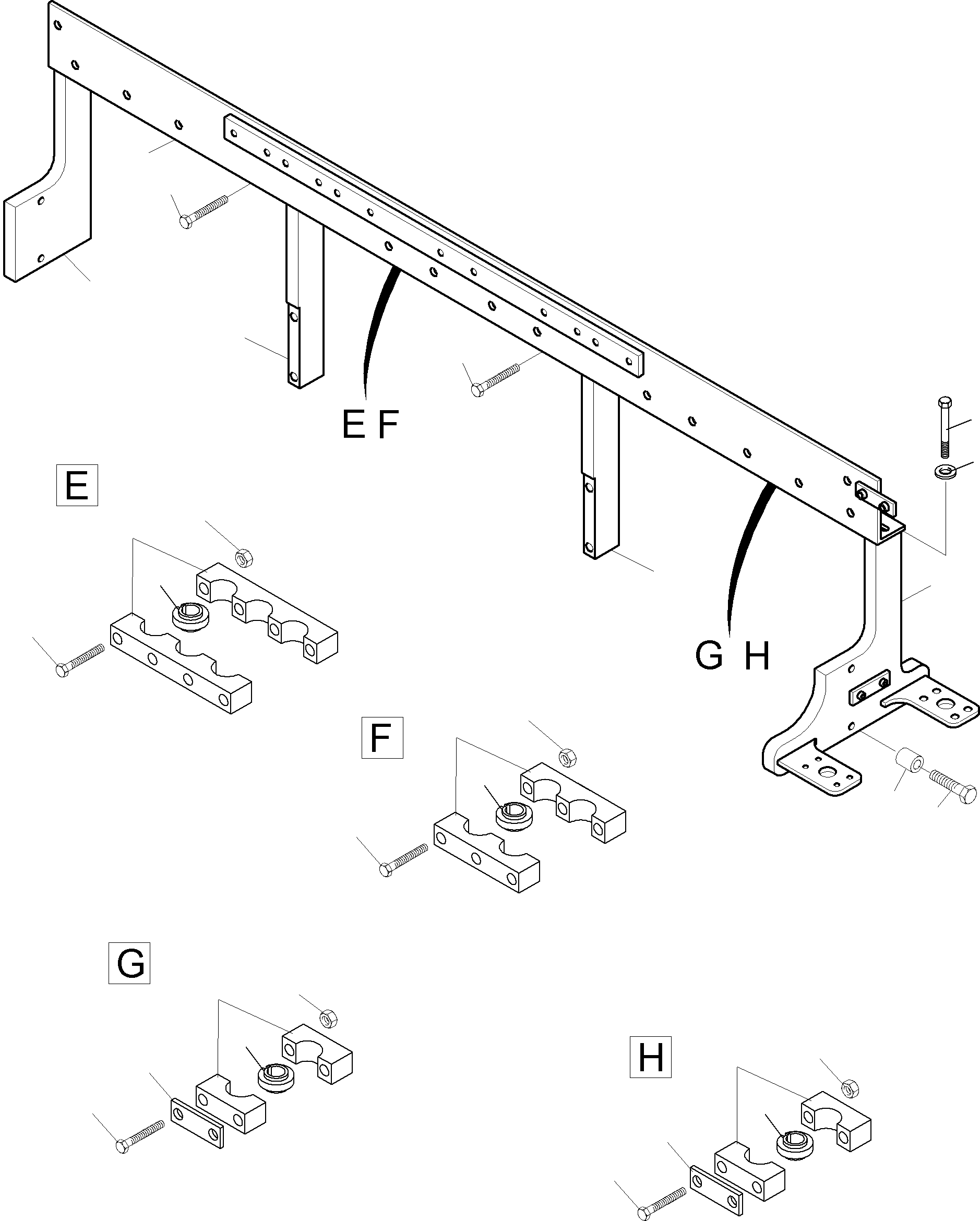 Komatsu parts book diagram for PC4000-6 S/N 58132: HOSES ASSY. - MANIFOLD- BOOM