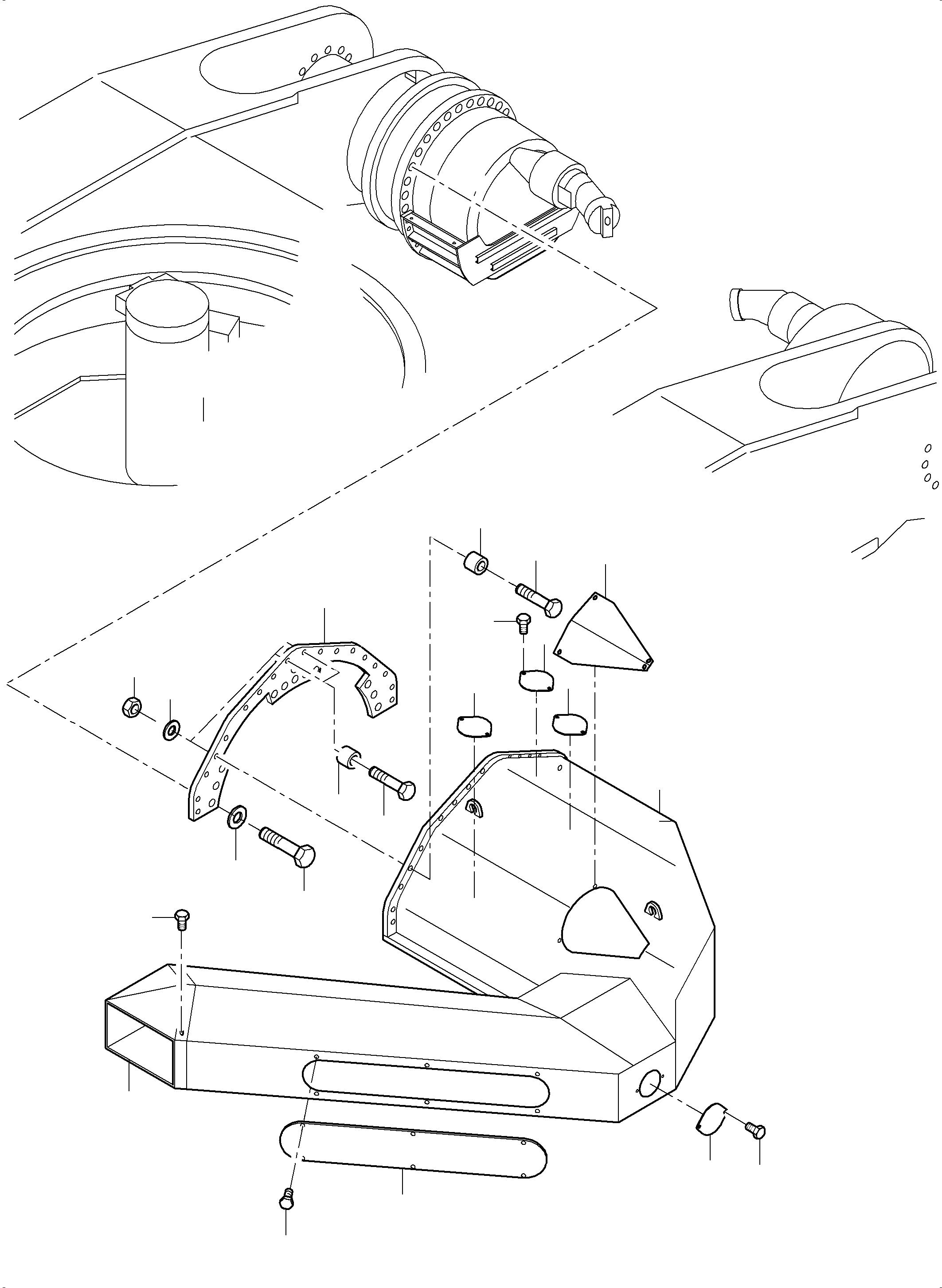 Komatsu parts book diagram for PC4000-6 S/N 58132: DRIVE MOTOR PROTECTION