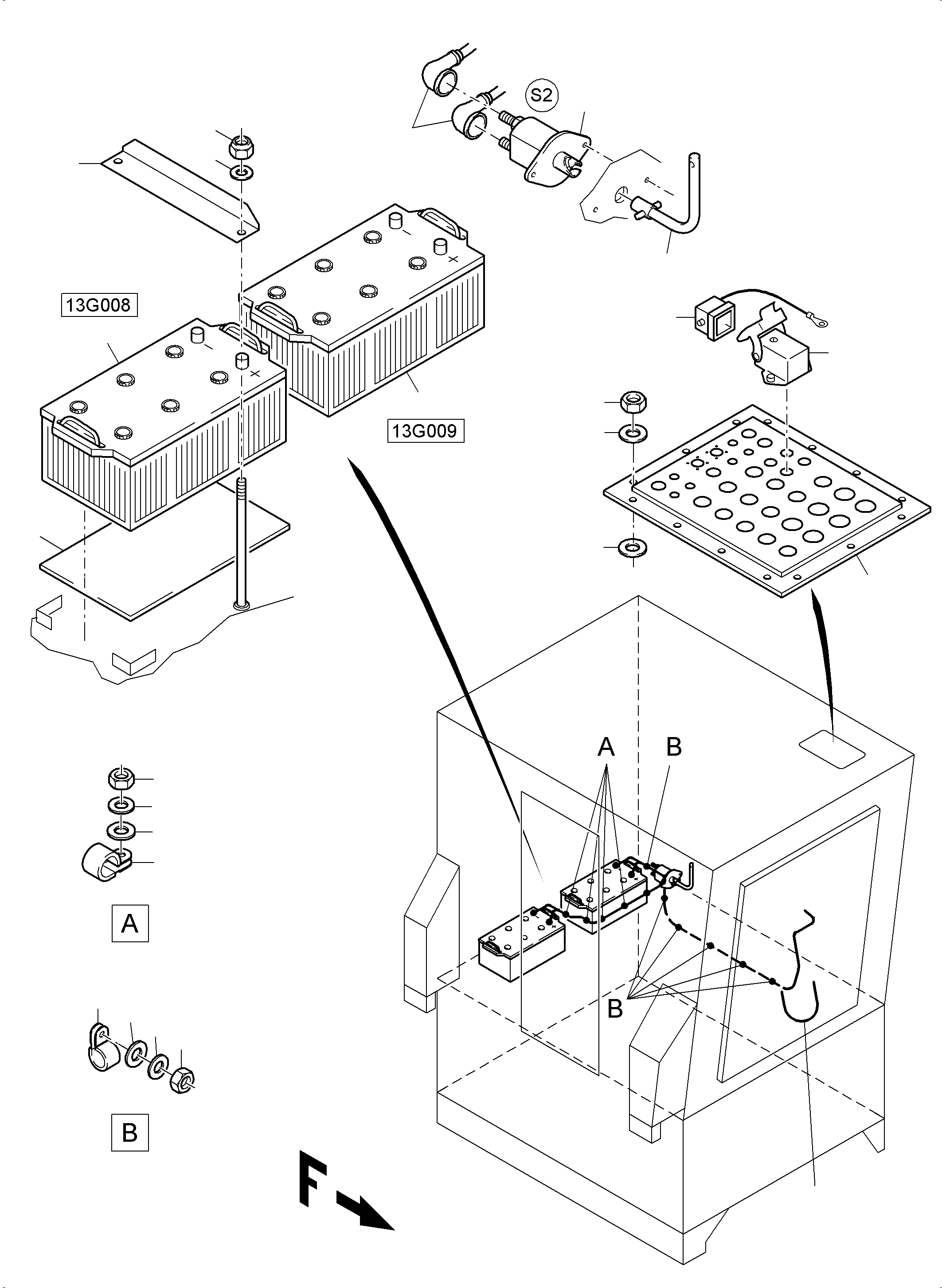 Komatsu parts book diagram for PC4000-6 S/N 58132: ELECTRIC - CAB SUPPORT