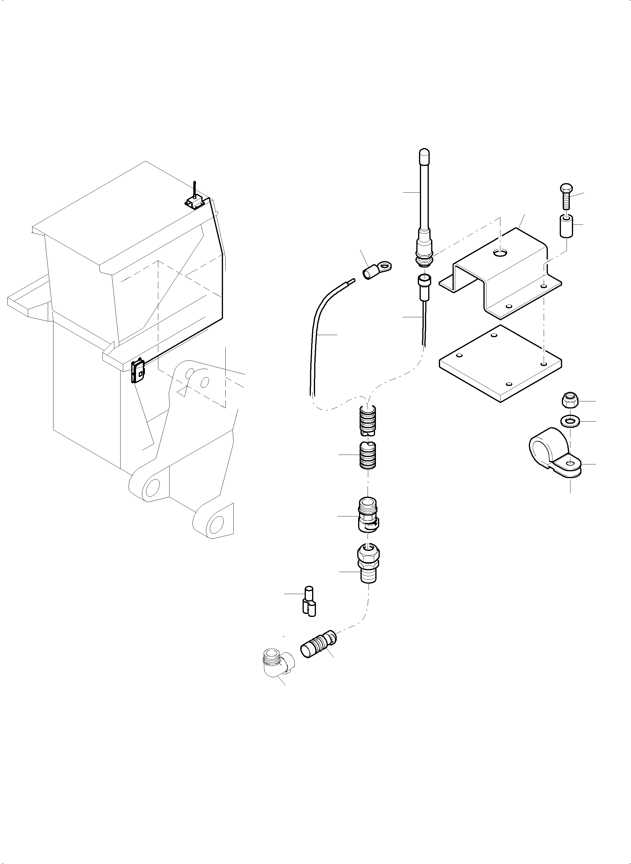 Komatsu parts book diagram for PC4000-6 S/N 58132: ELECTRIC - CAB SUPPORT