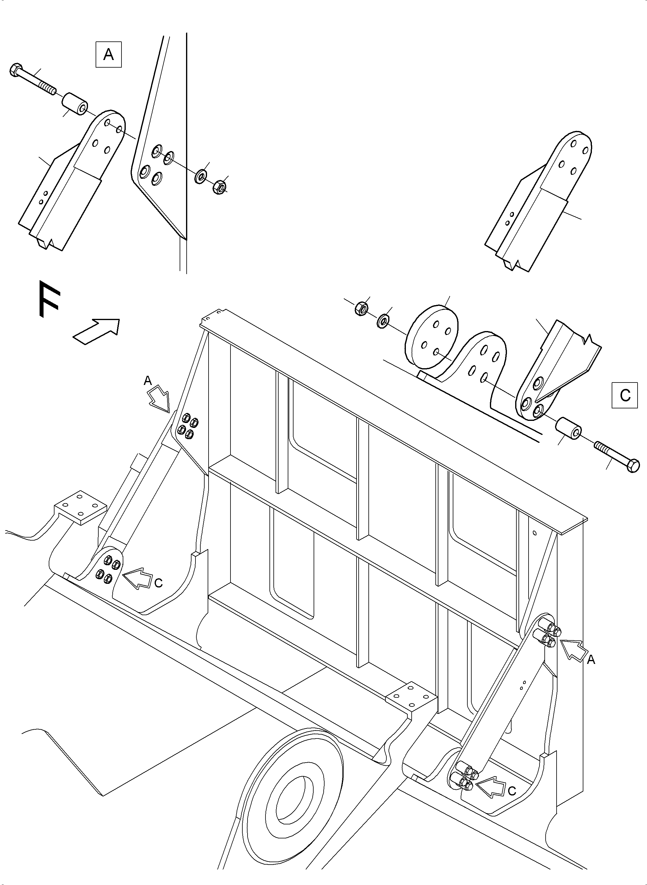 Komatsu parts book diagram for PC4000-6 S/N 58132: CONTROL UNIT, MOUNTING FS
