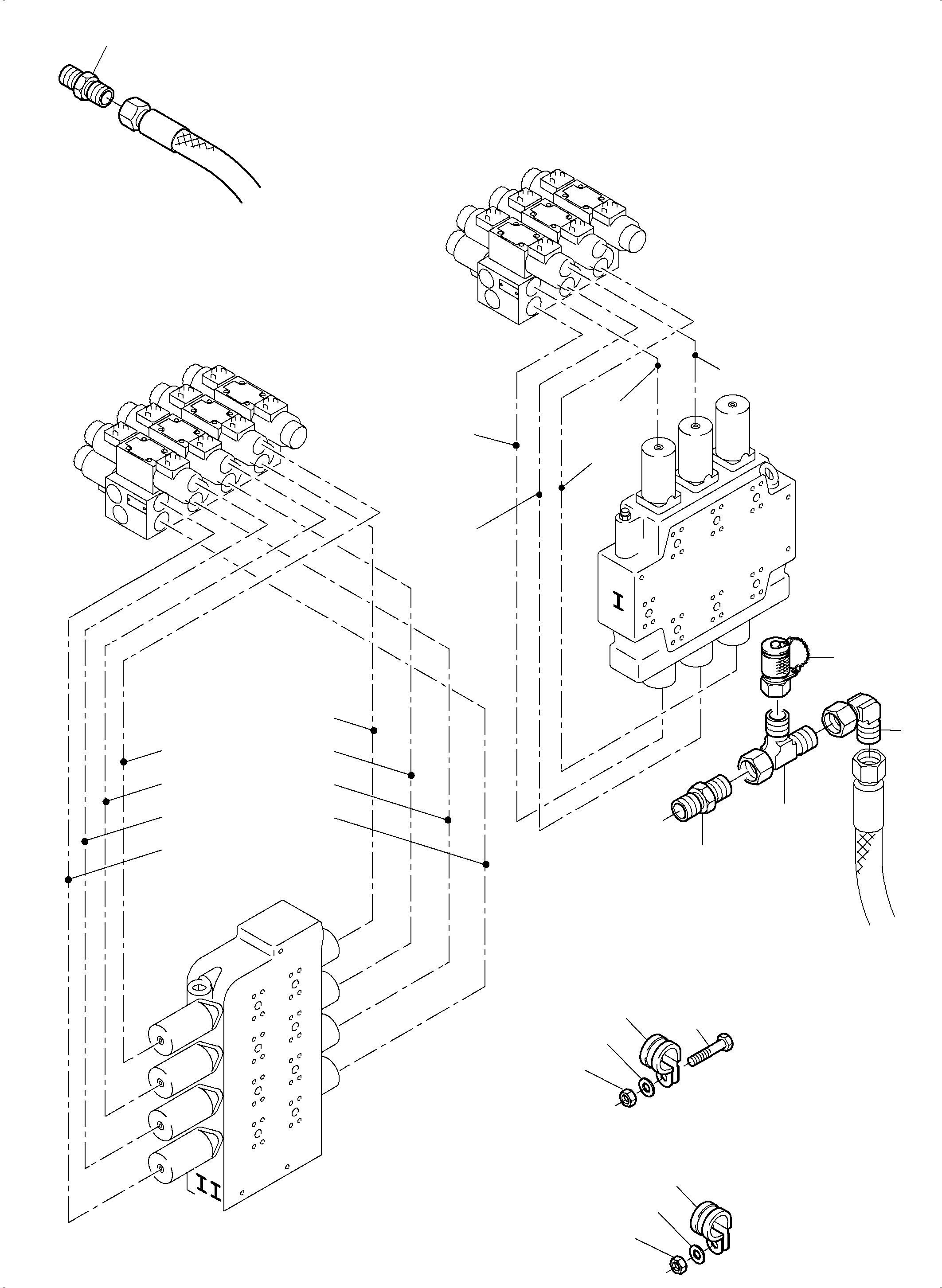 Komatsu parts book diagram for PC4000-6 S/N 58132: REMOT CONTROL MAINFOLD ARR.