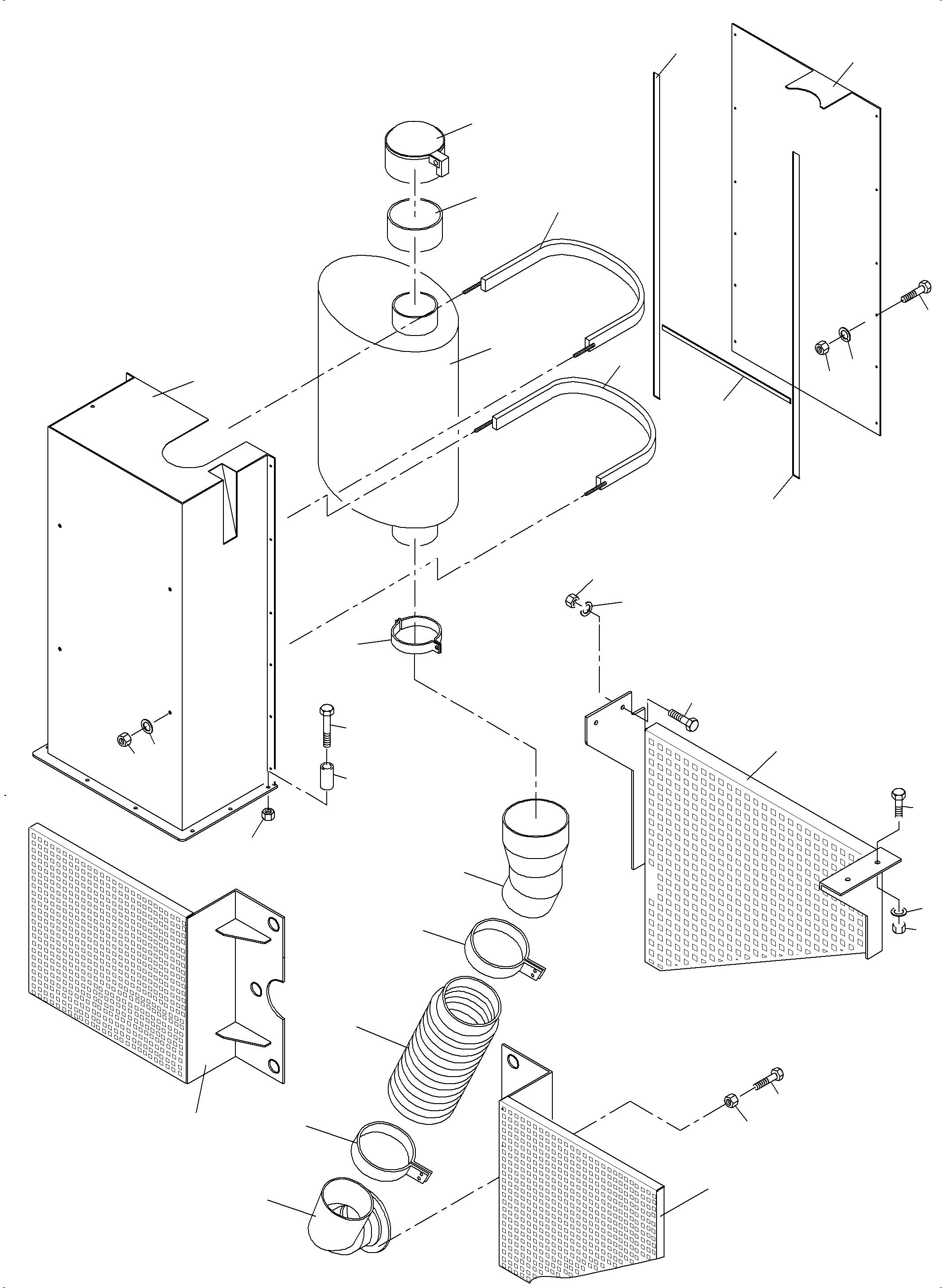 Komatsu parts book diagram for PC4000-6 S/N 58132: EXHAUST SYSTEM