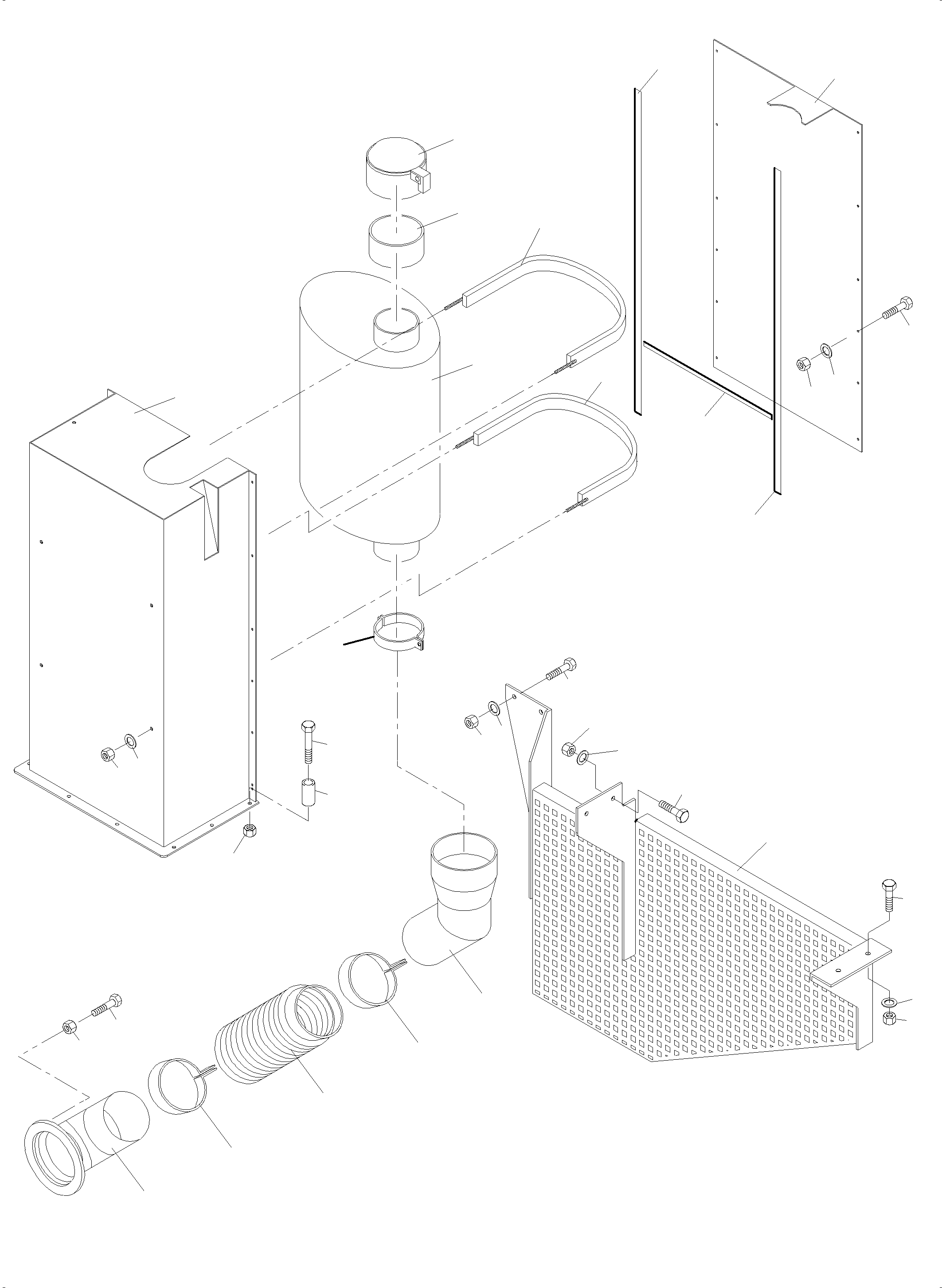 Komatsu parts book diagram for PC4000-6 S/N 58132: EXHAUST SYSTEM