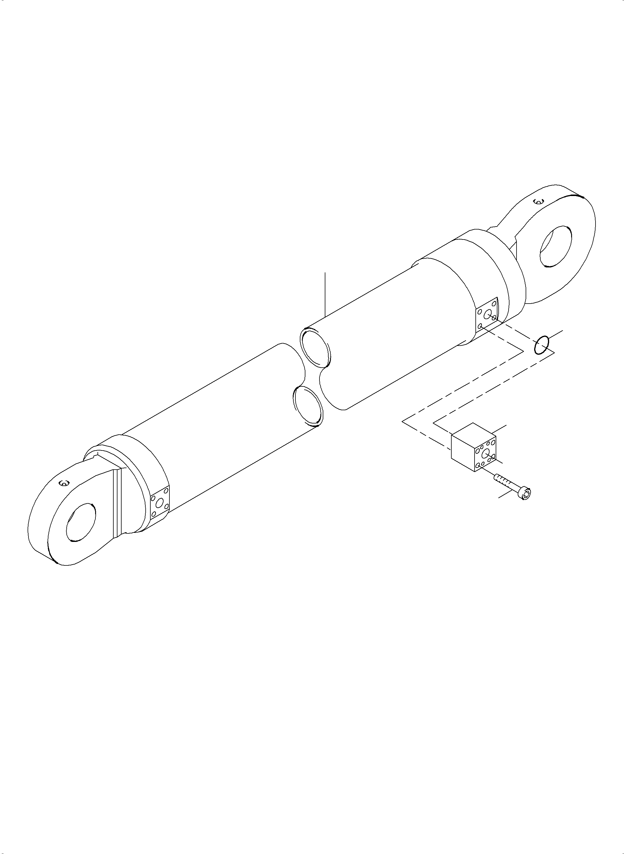 Komatsu parts book diagram for PC4000-6 S/N 58132: CONNECTOR BOOM CYLINDER