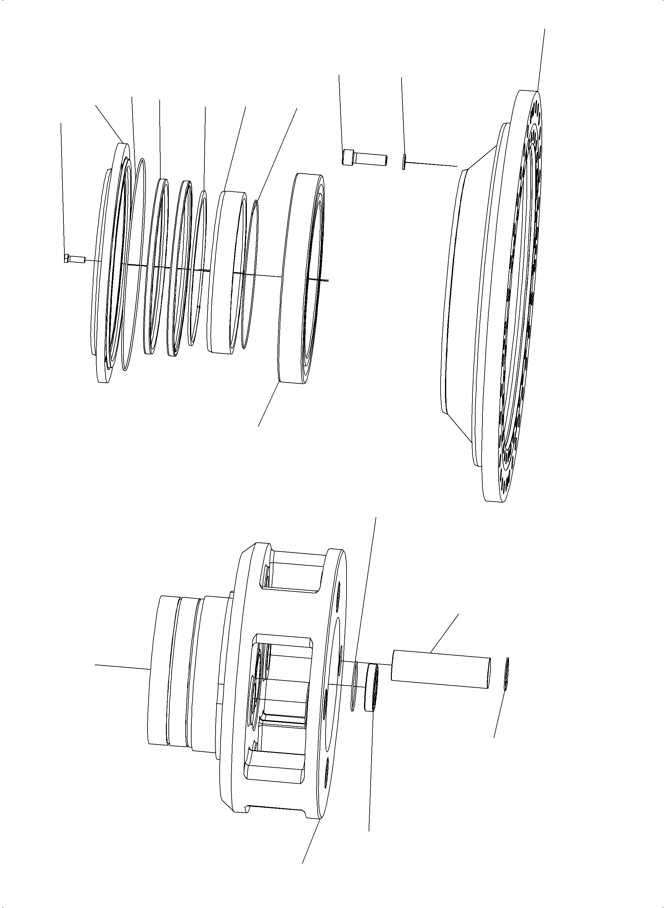 Komatsu parts book diagram for PC4000-6 S/N 58132: TRAVELLING GEAR
