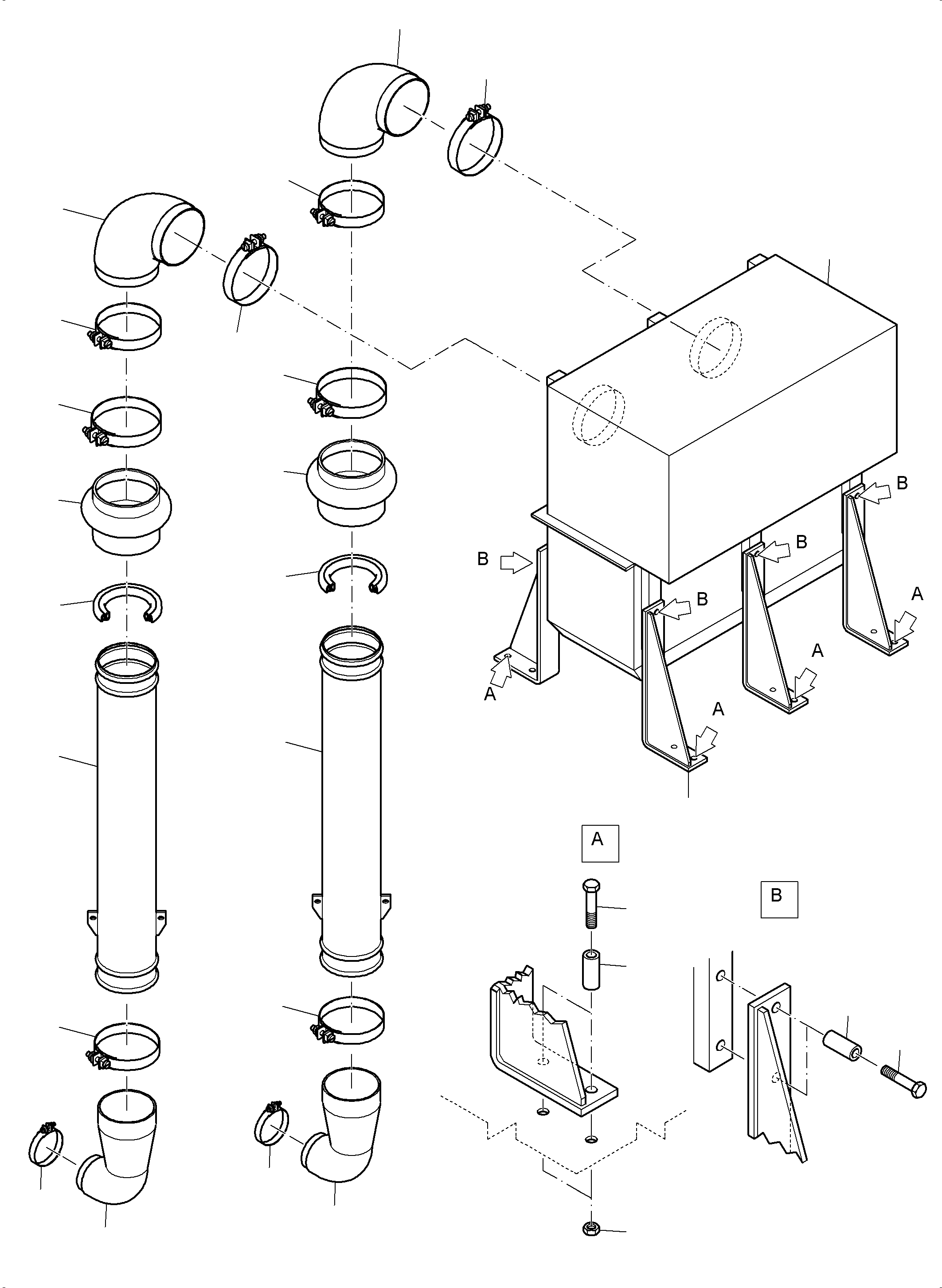 Komatsu parts book diagram for PC4000-6 S/N 58132: MOTOR AIR INTAKE