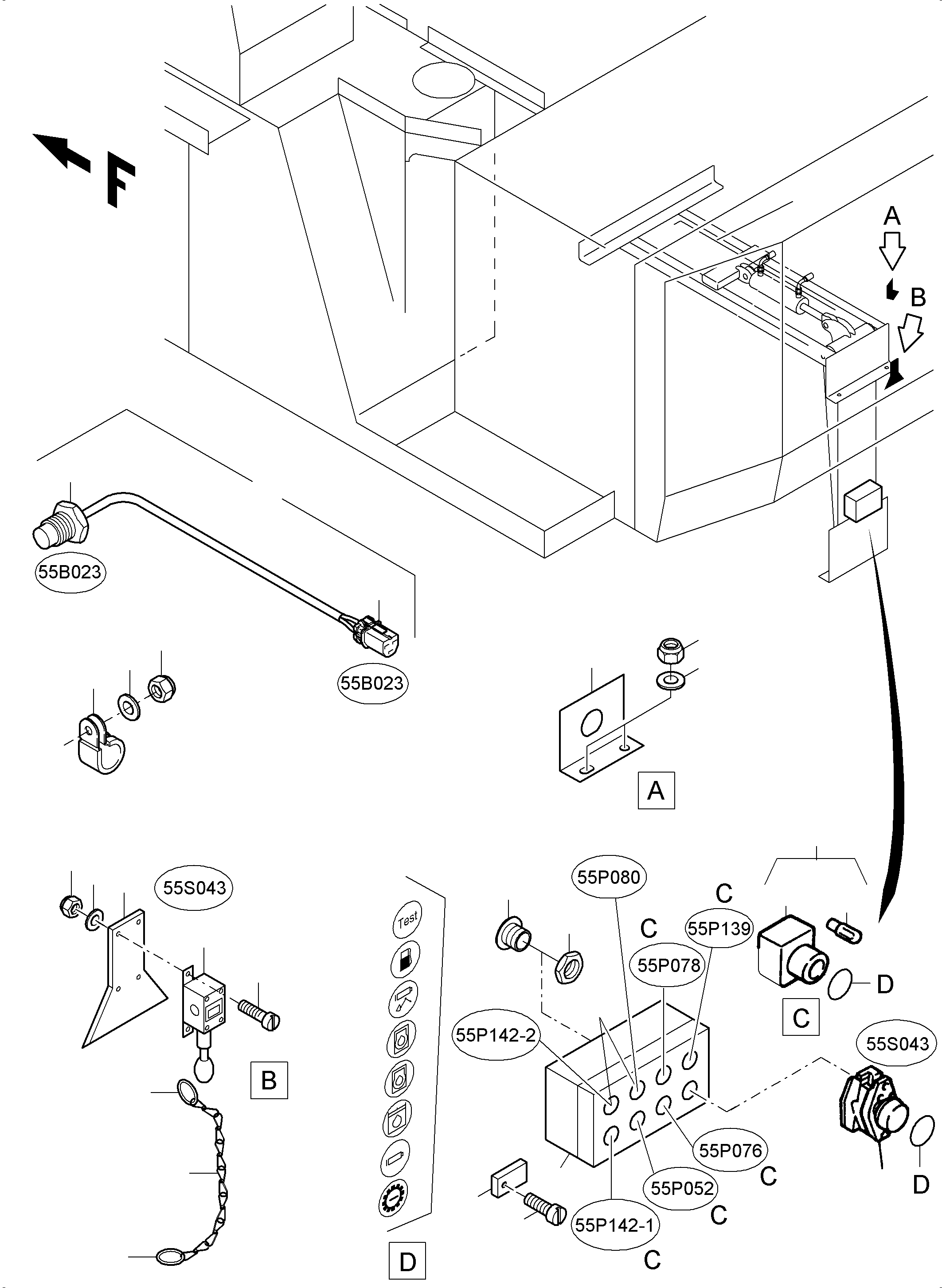 Komatsu parts book diagram for PC4000-6 S/N 58132: ELECTRIC PARTS - REFUELING X2-BOX