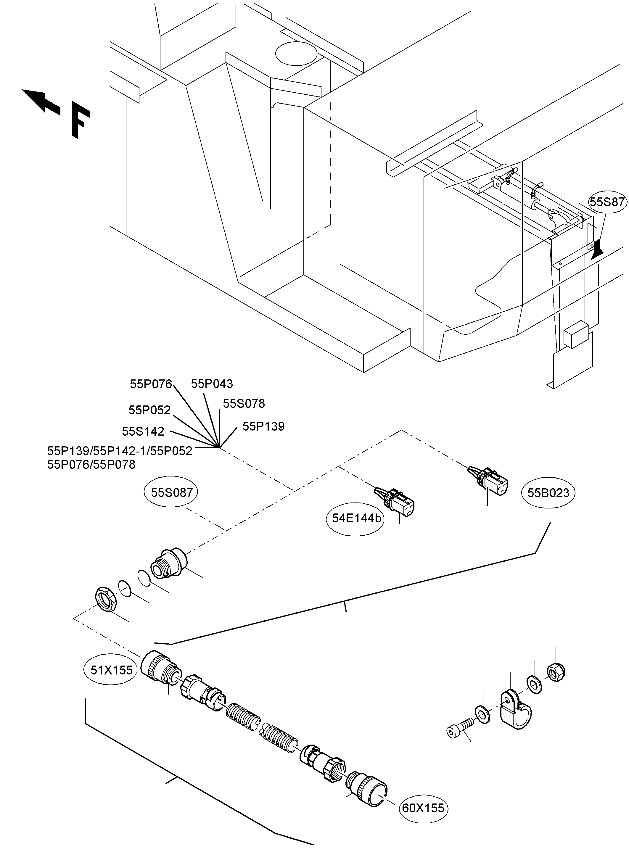 Komatsu parts book diagram for PC4000-6 S/N 58132: ELECTRIC PARTS - REFUELING X2-BOX
