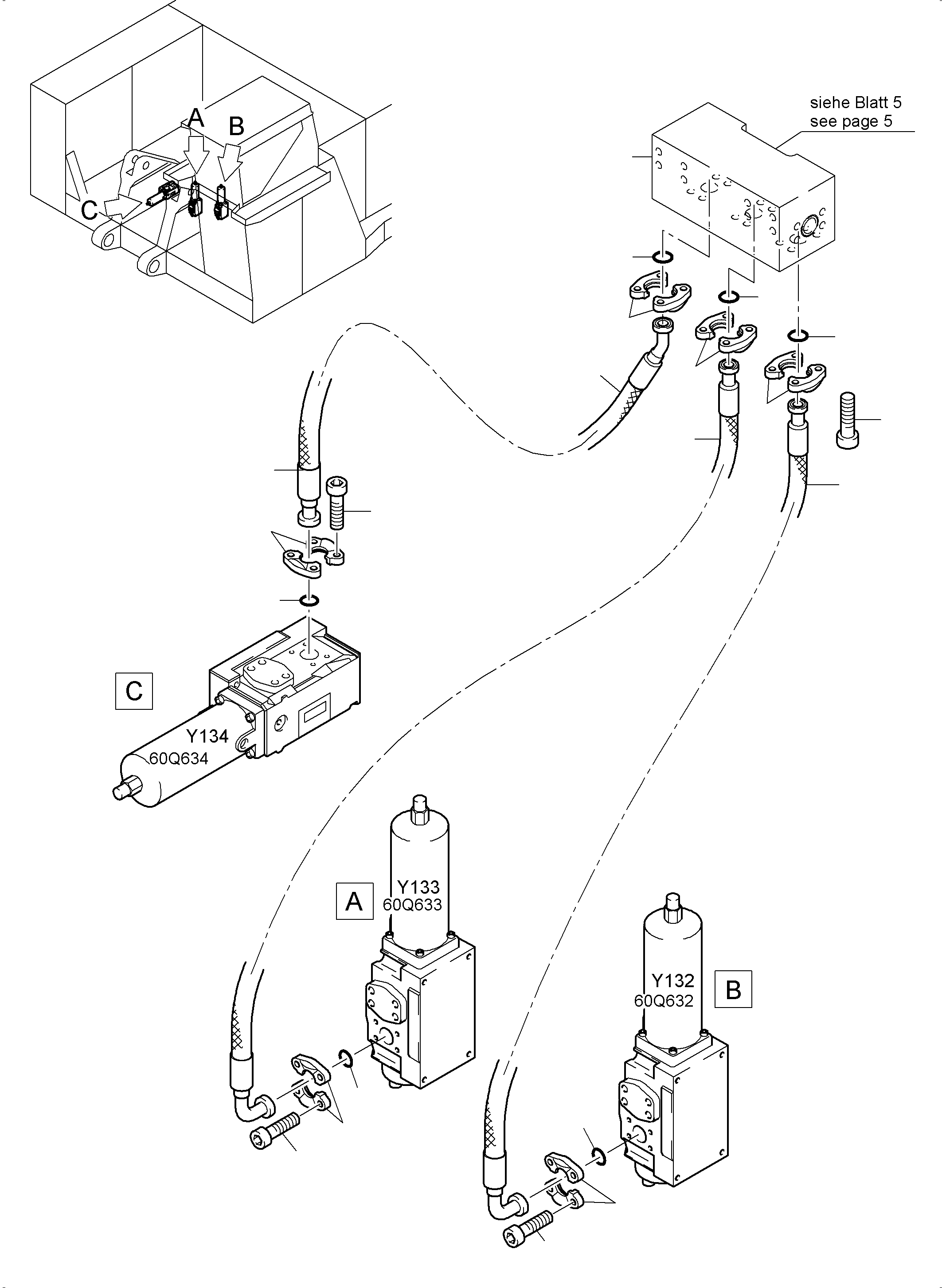Komatsu parts book diagram for PC4000-6 S/N 58132: FLOAT POSITION