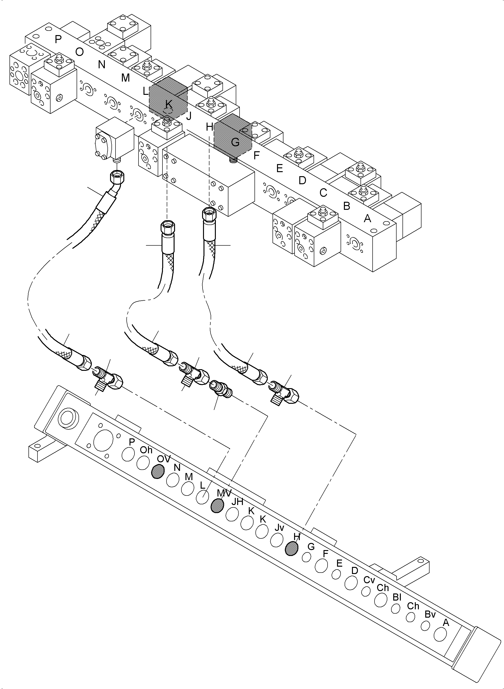 Komatsu parts book diagram for PC4000-6 S/N 58132: FLOAT POSITION