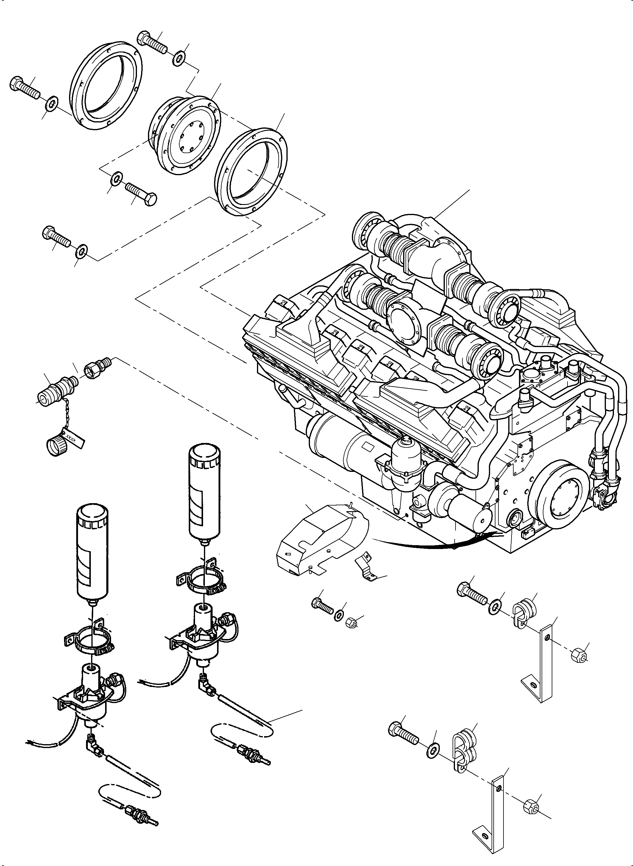 Komatsu parts book diagram for PC4000-6 S/N 58132: DRIVE ASSEMBLY