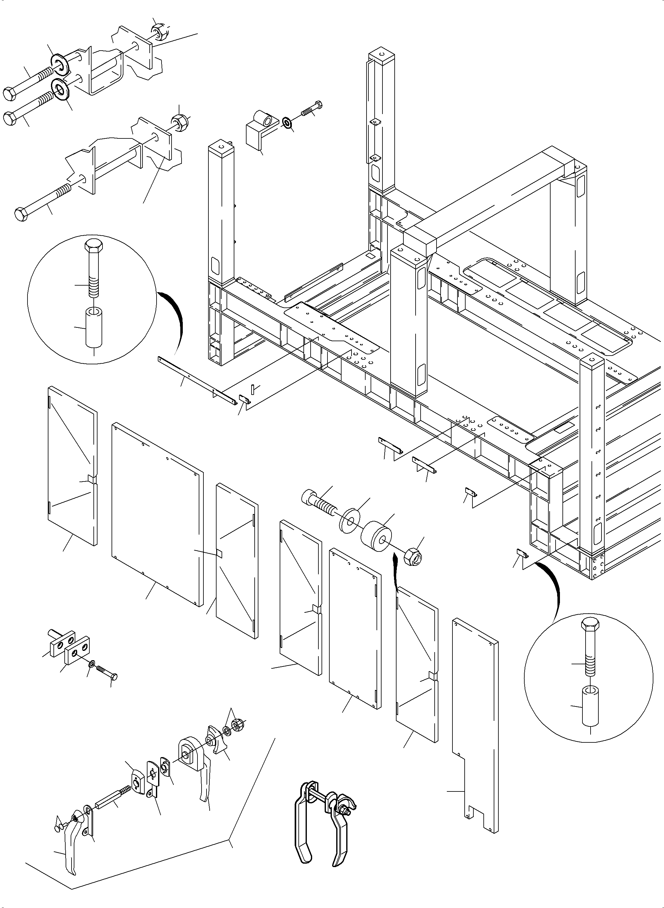 Komatsu parts book diagram for PC4000-6 S/N 58132: COVERING, ENGINE HOUSING