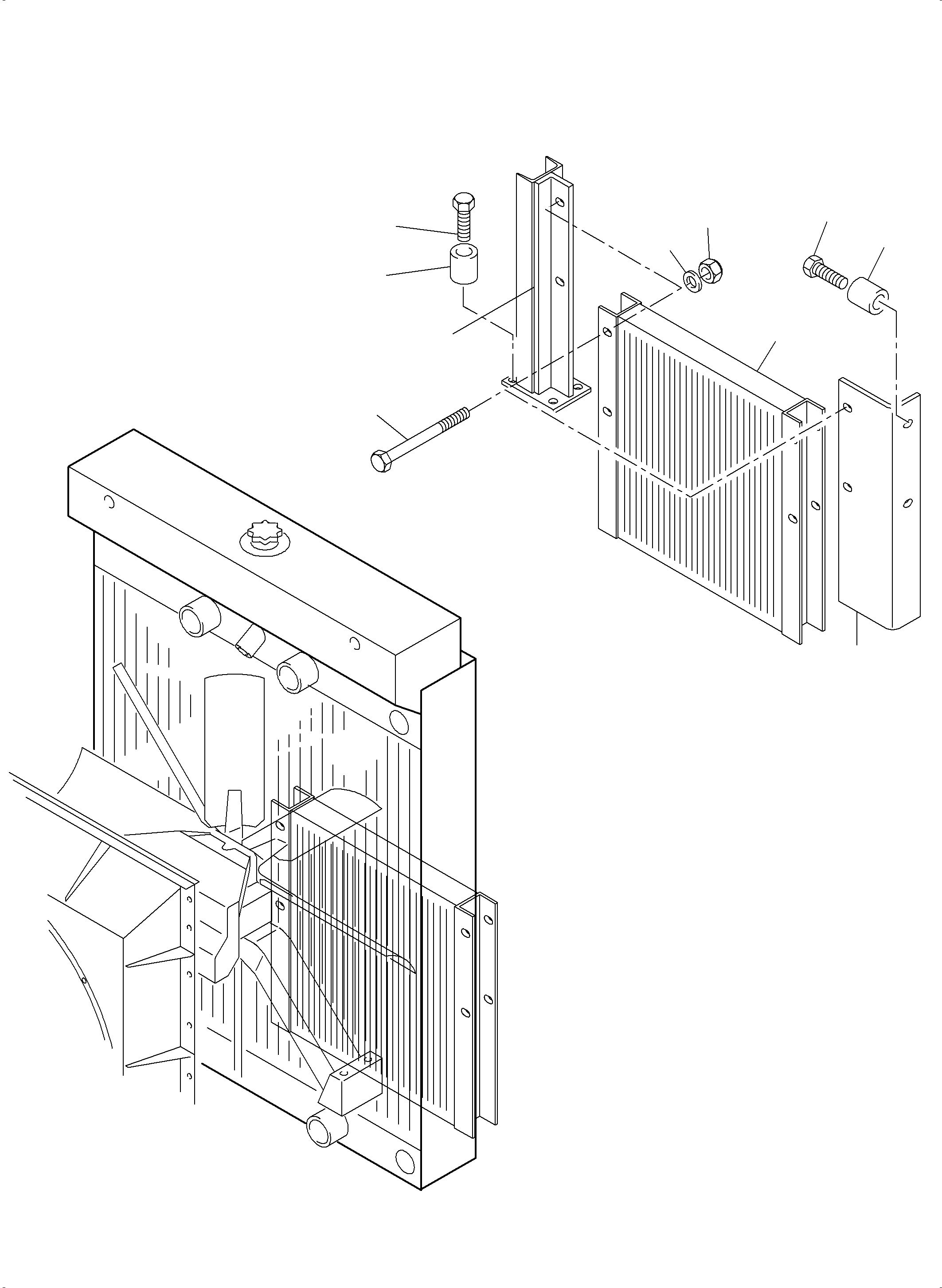 Komatsu parts book diagram for PC4000-6 S/N 58137: RADIATOR ARR.