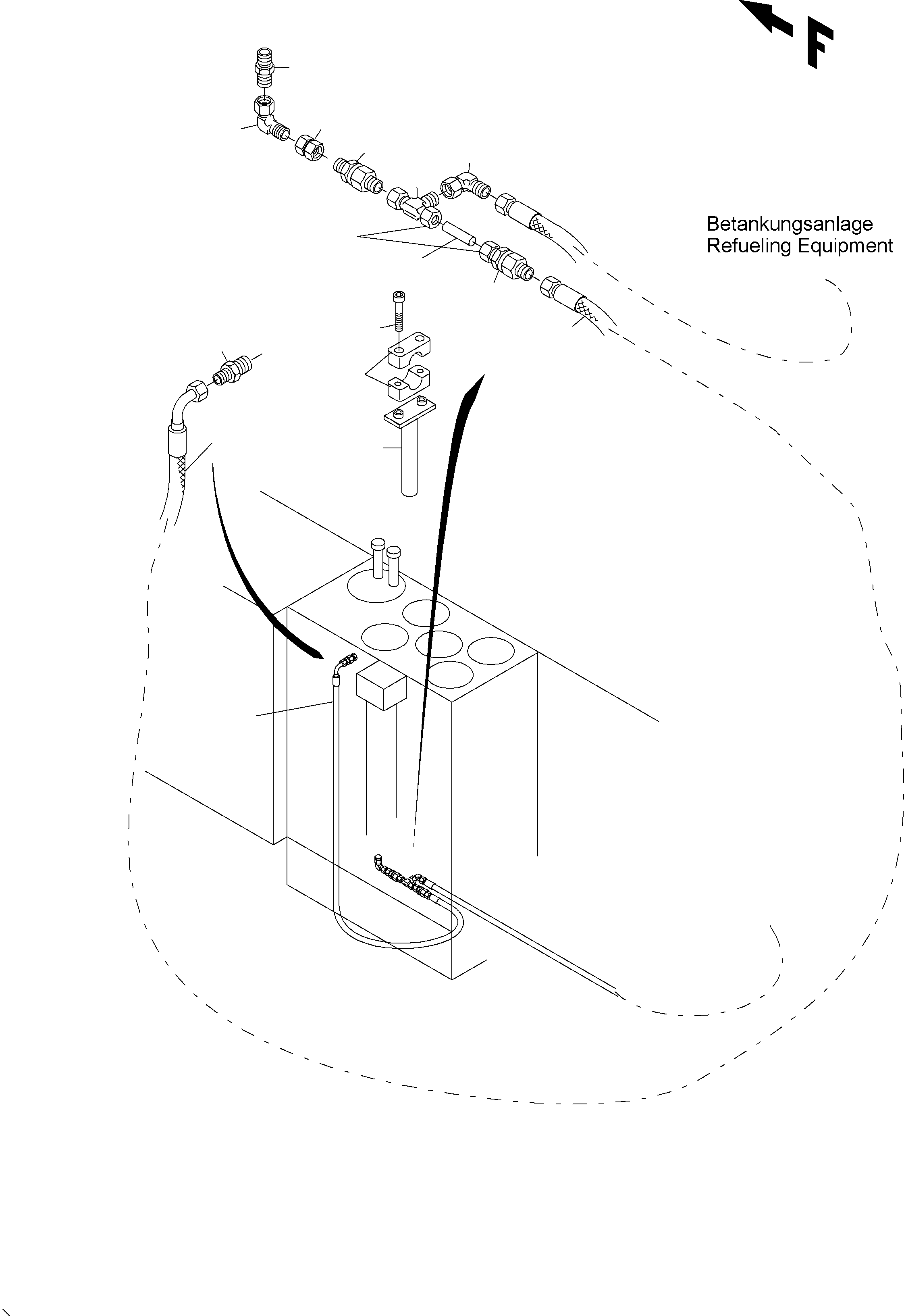 Komatsu parts book diagram for PC4000-6 S/N 58137: MAIN OIL TANK