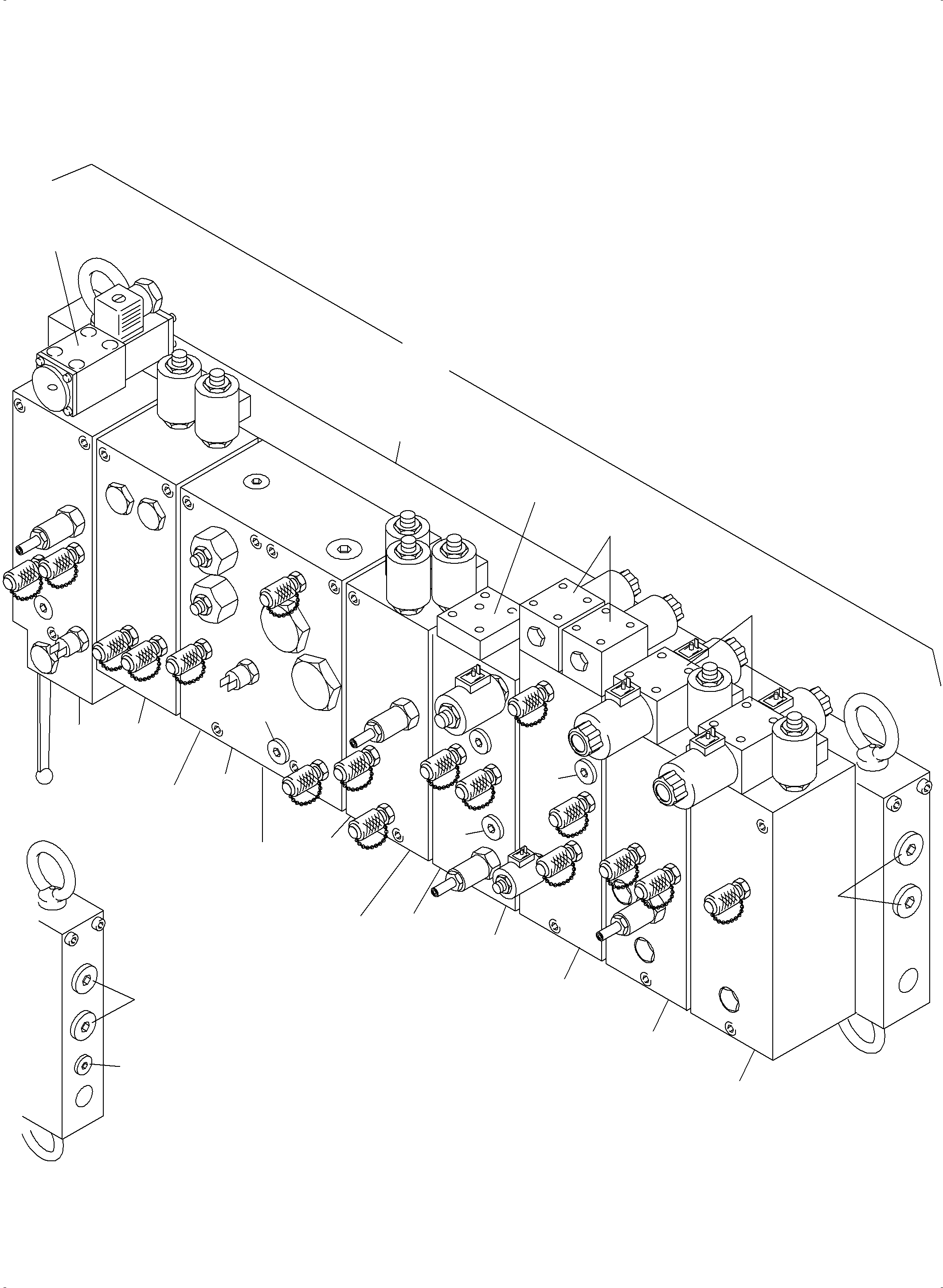 Komatsu parts book diagram for PC4000-6 S/N 58137: VALVE CARTRIDGE BLOCK