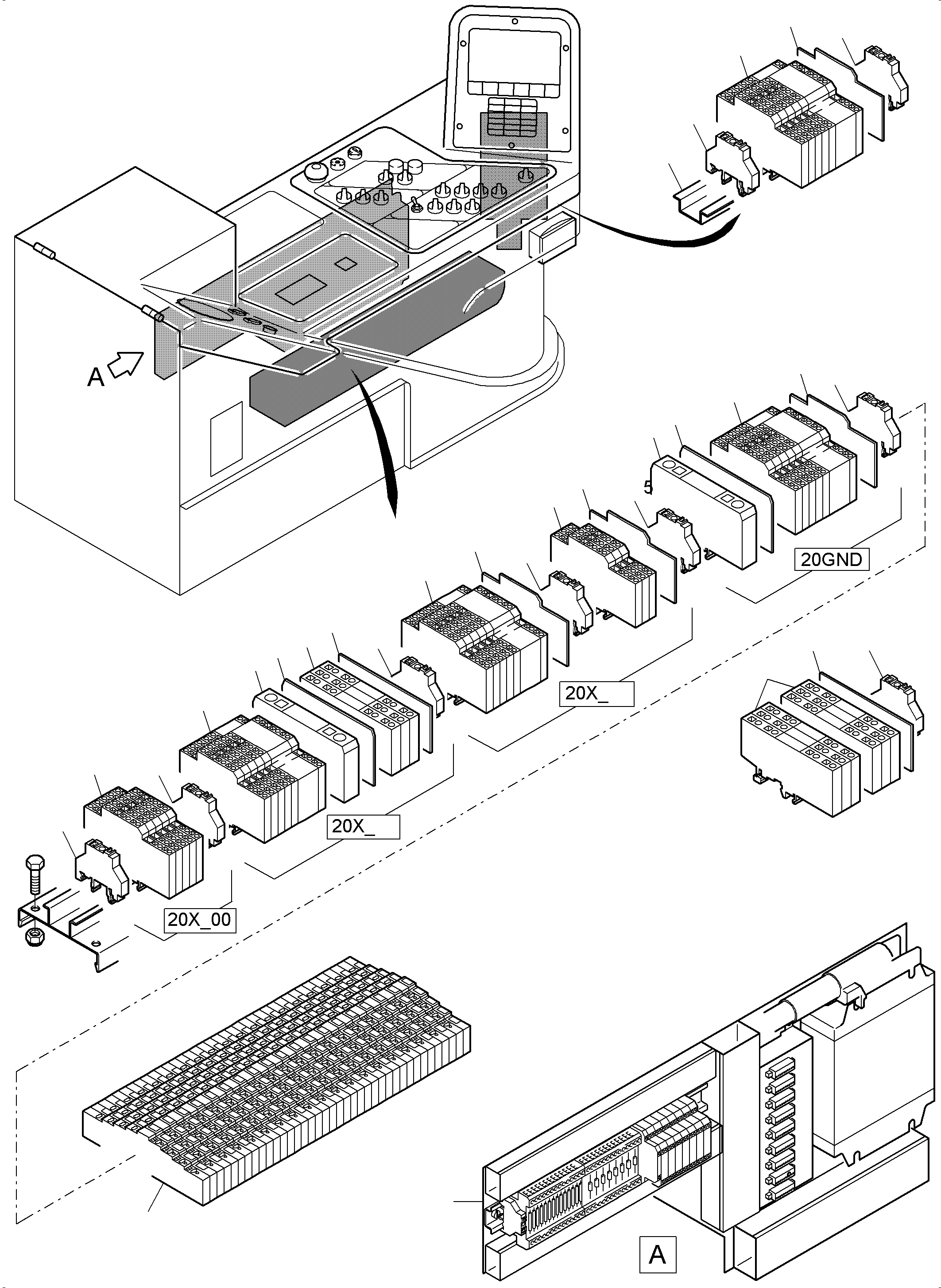 Komatsu parts book diagram for PC4000-6 S/N 58137: OPERATION PANEL