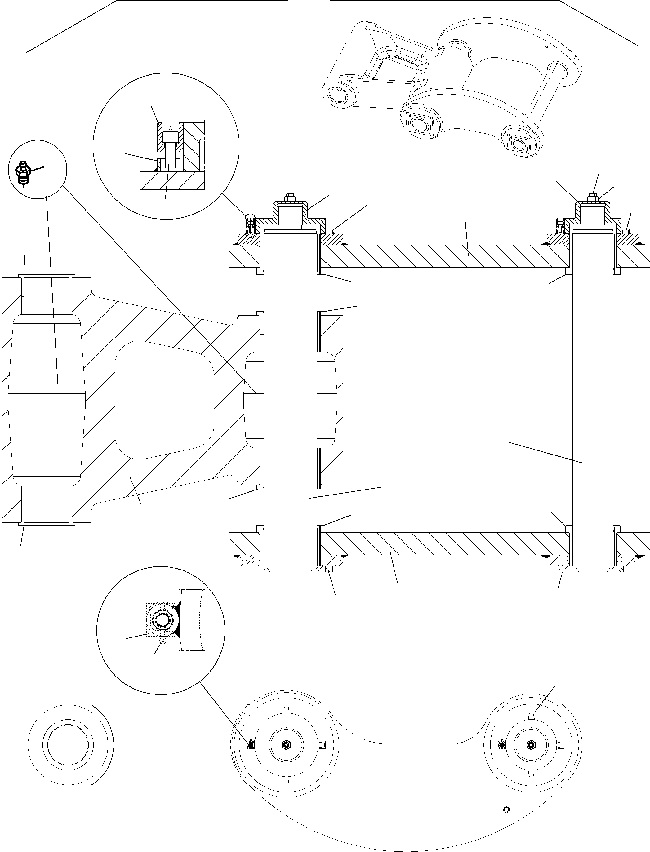 Komatsu parts book diagram for PC4000-6 S/N 58137: STEERING AND ROD