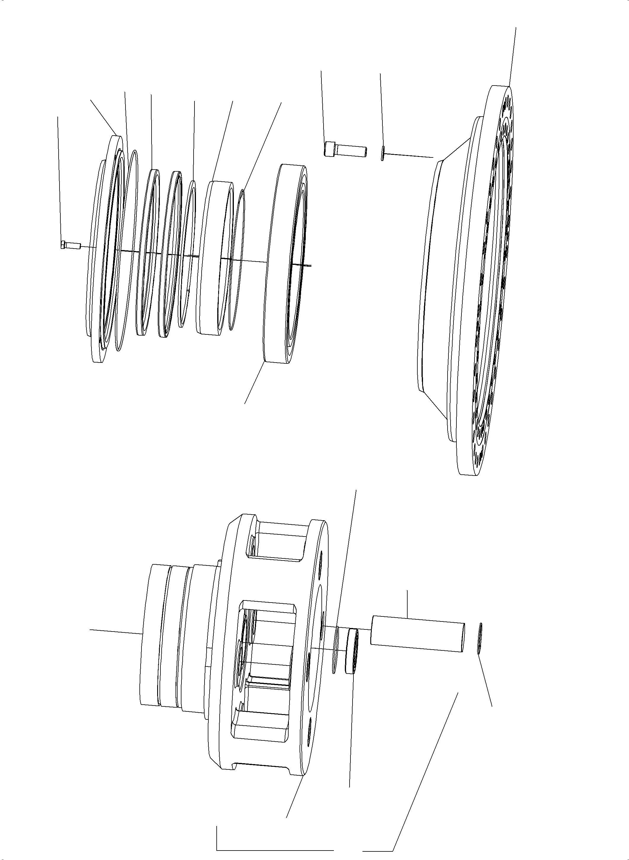 Komatsu parts book diagram for PC4000-6 S/N 58137: TRAVELLING GEAR