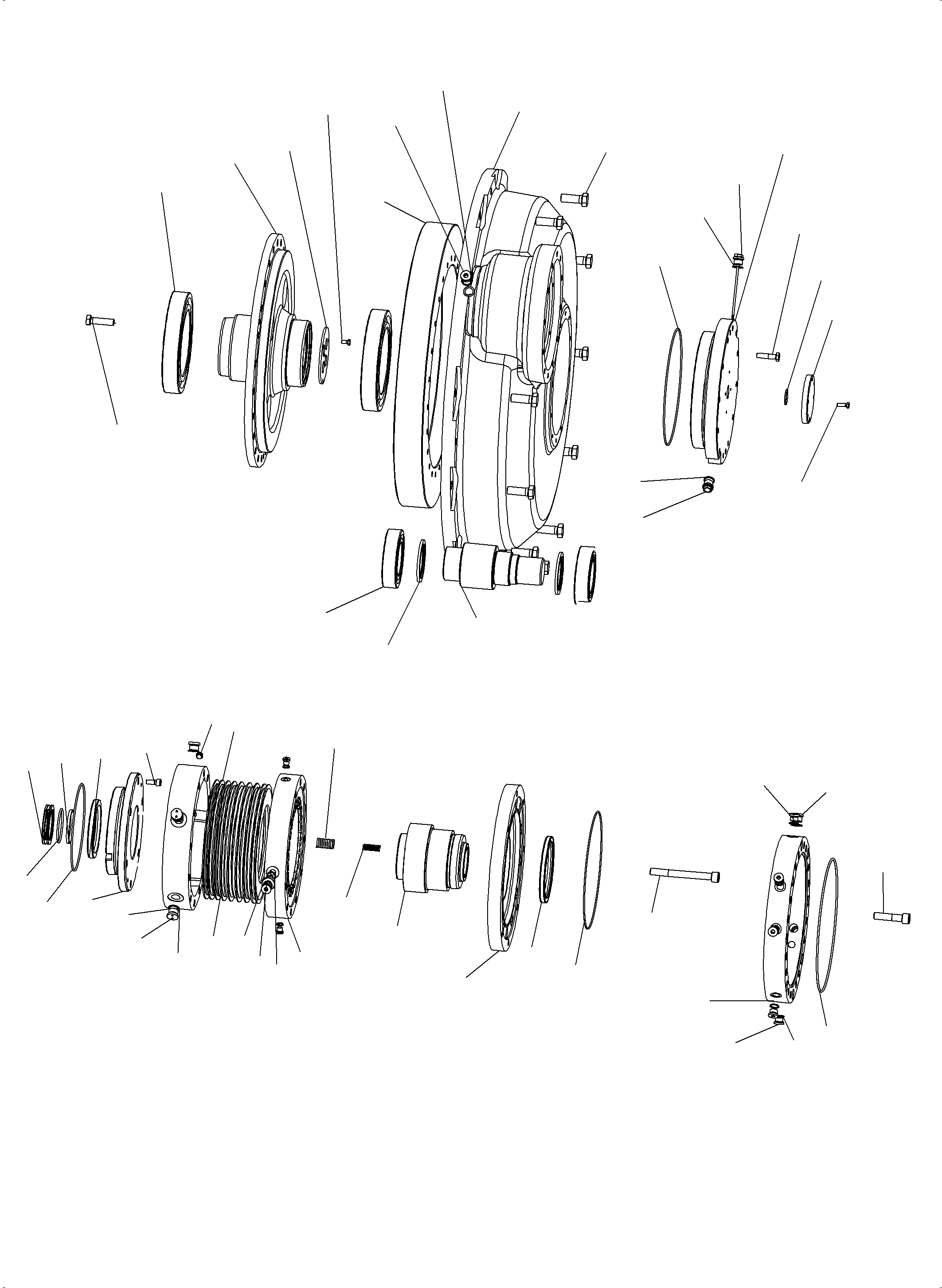 Komatsu parts book diagram for PC4000-6 S/N 58137: TRAVELLING GEAR