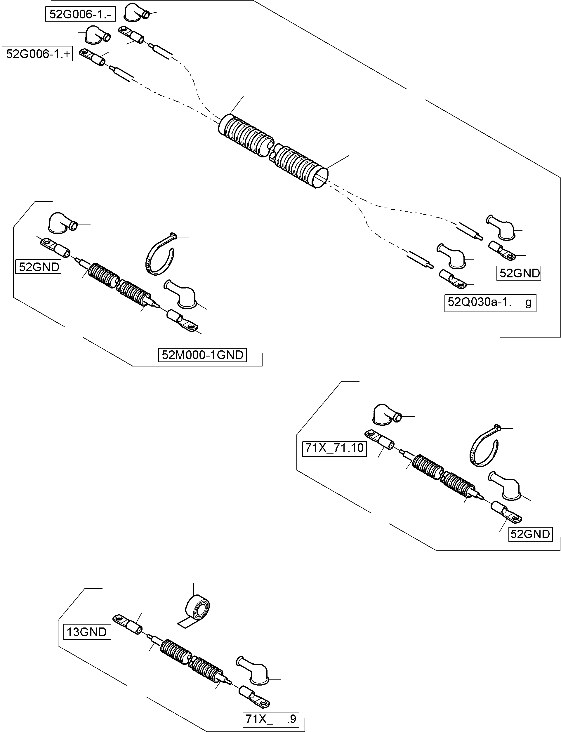 Komatsu parts book diagram for PC4000-6 S/N 58137: BATTERIES WITH CABLES