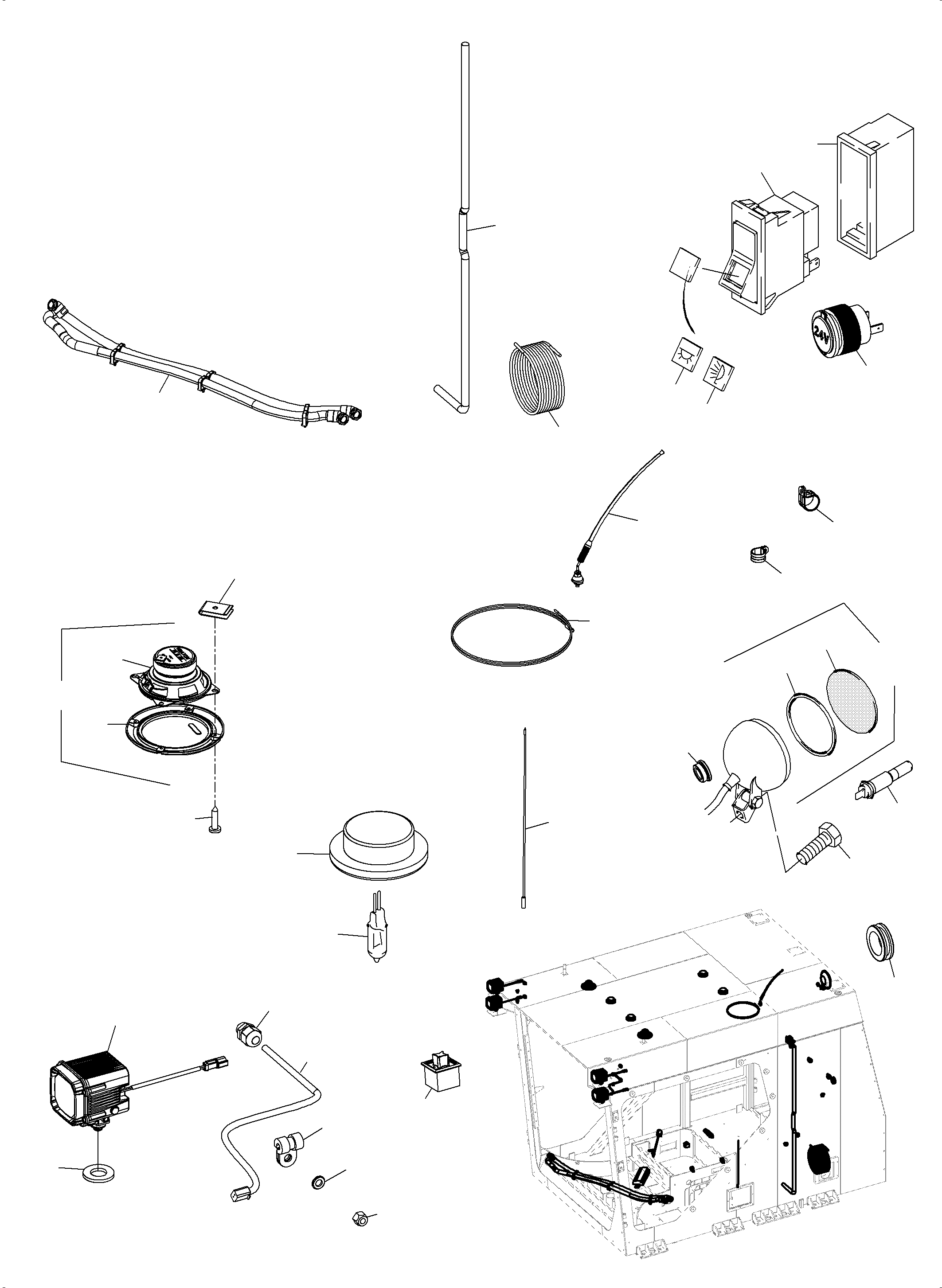 Komatsu parts book diagram for PC4000-6 S/N 58137: OPERATOR'S CAB PART 1