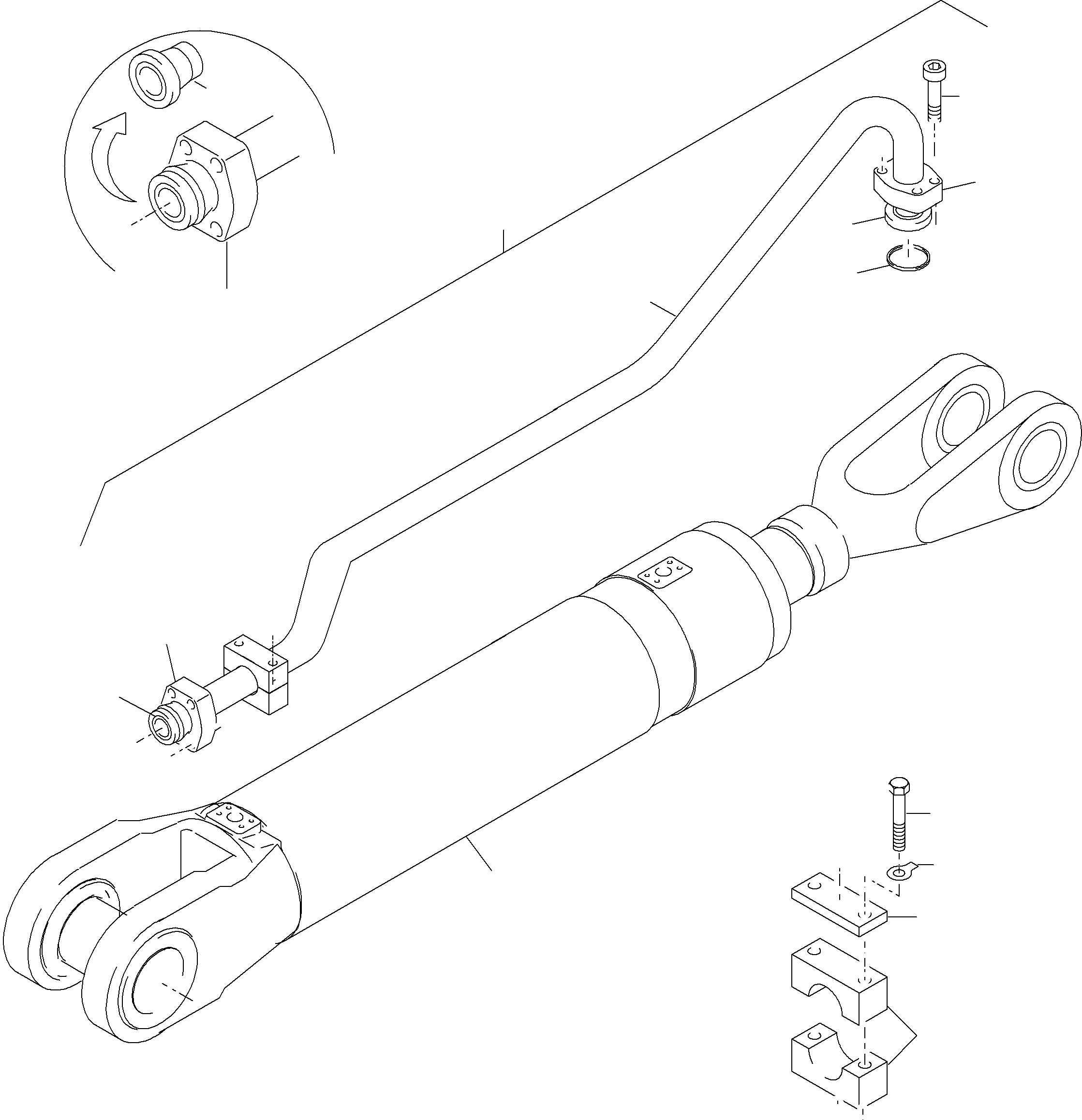 Komatsu parts book diagram for PC4000-6 S/N 58137: PIPING - STICK CYLINDER BACKHOE EQUIPMENT BH