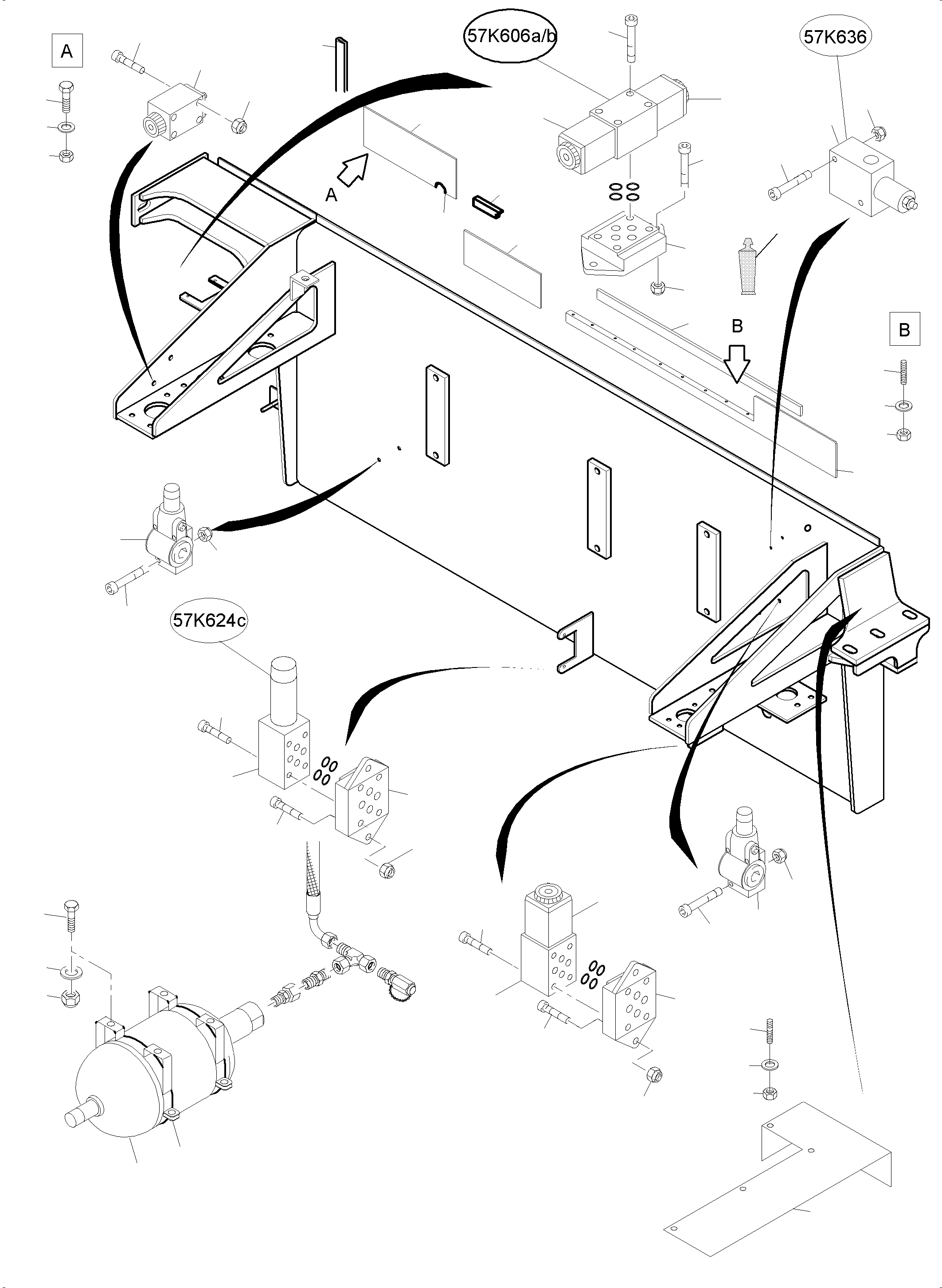 Komatsu parts book diagram for PC4000-6 S/N 58137: CONTROL- AND FILTER PLATE X2-BOX