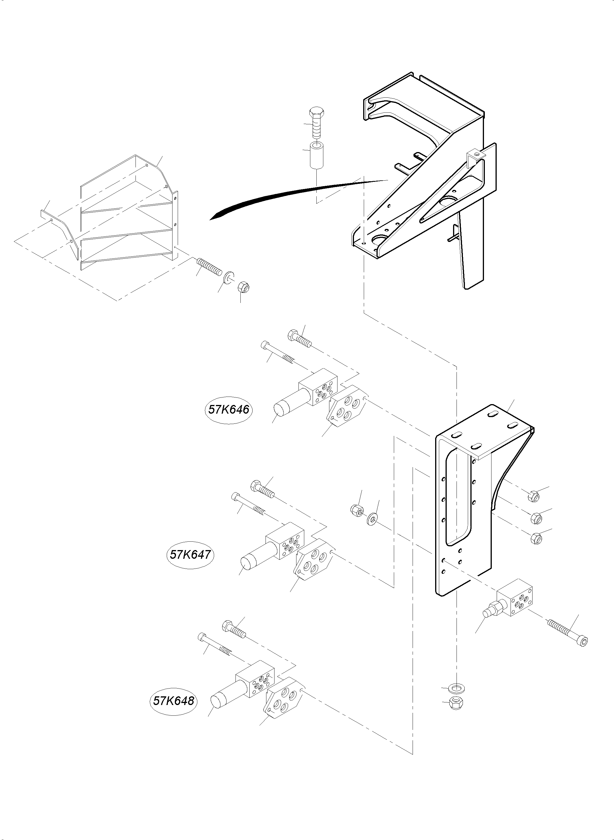 Komatsu parts book diagram for PC4000-6 S/N 58137: CONTROL- AND FILTER PLATE X2-BOX
