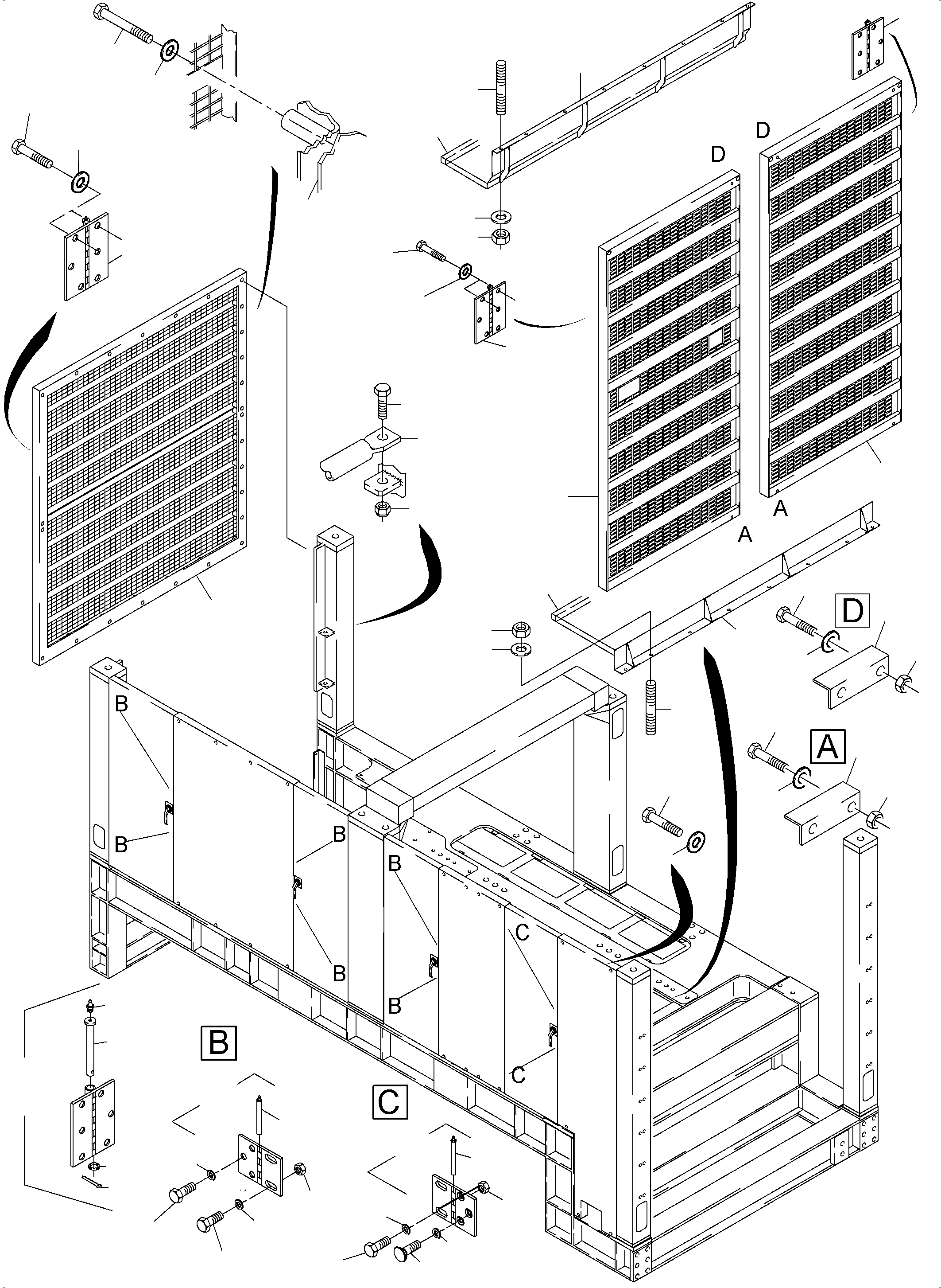 Komatsu parts book diagram for PC4000-6 S/N 58137: COVERING, ENGINE HOUSING