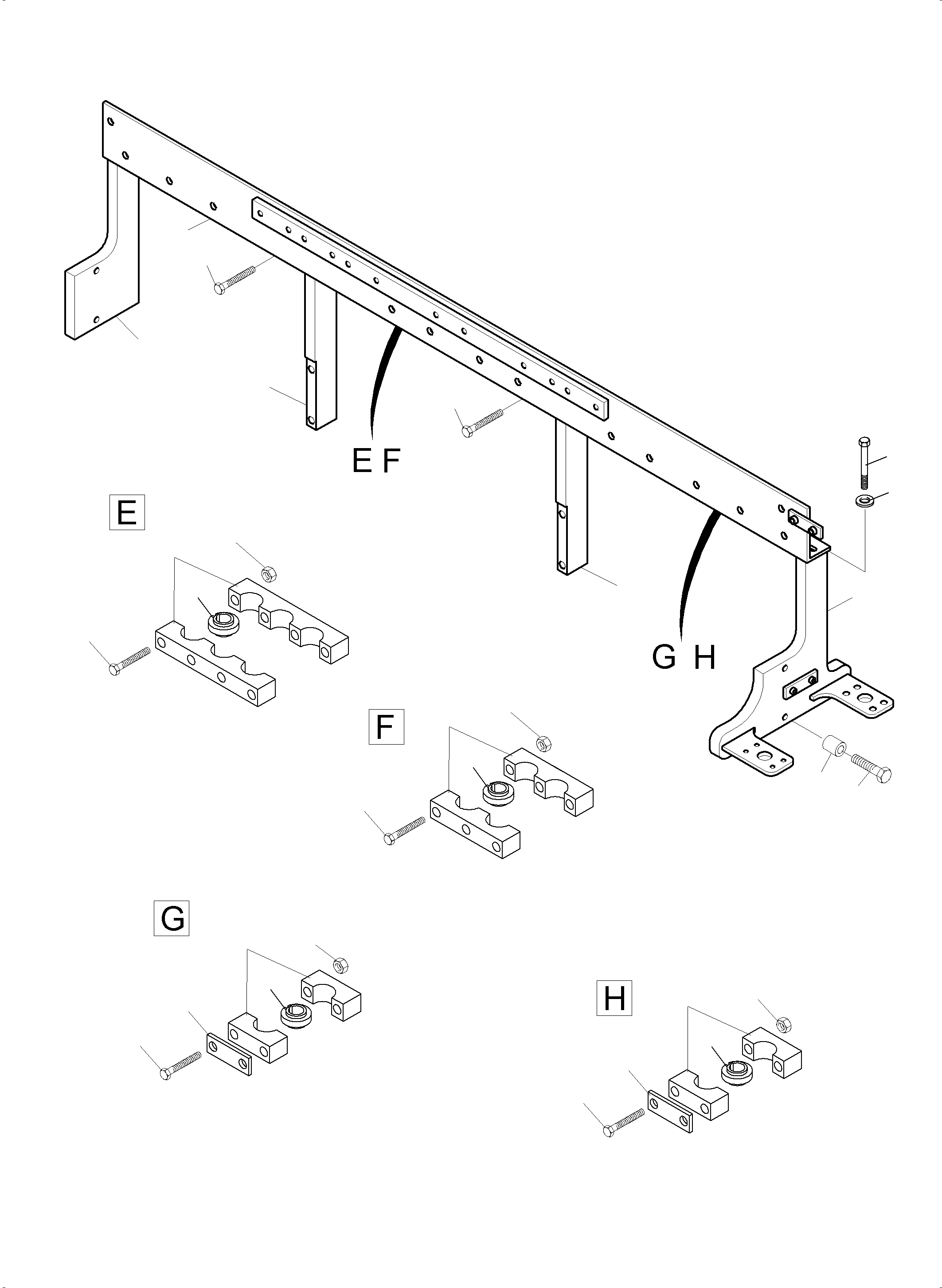 Komatsu parts book diagram for PC4000-6 S/N 58137: HOSES ASSY. - MANIFOLD- BOOM