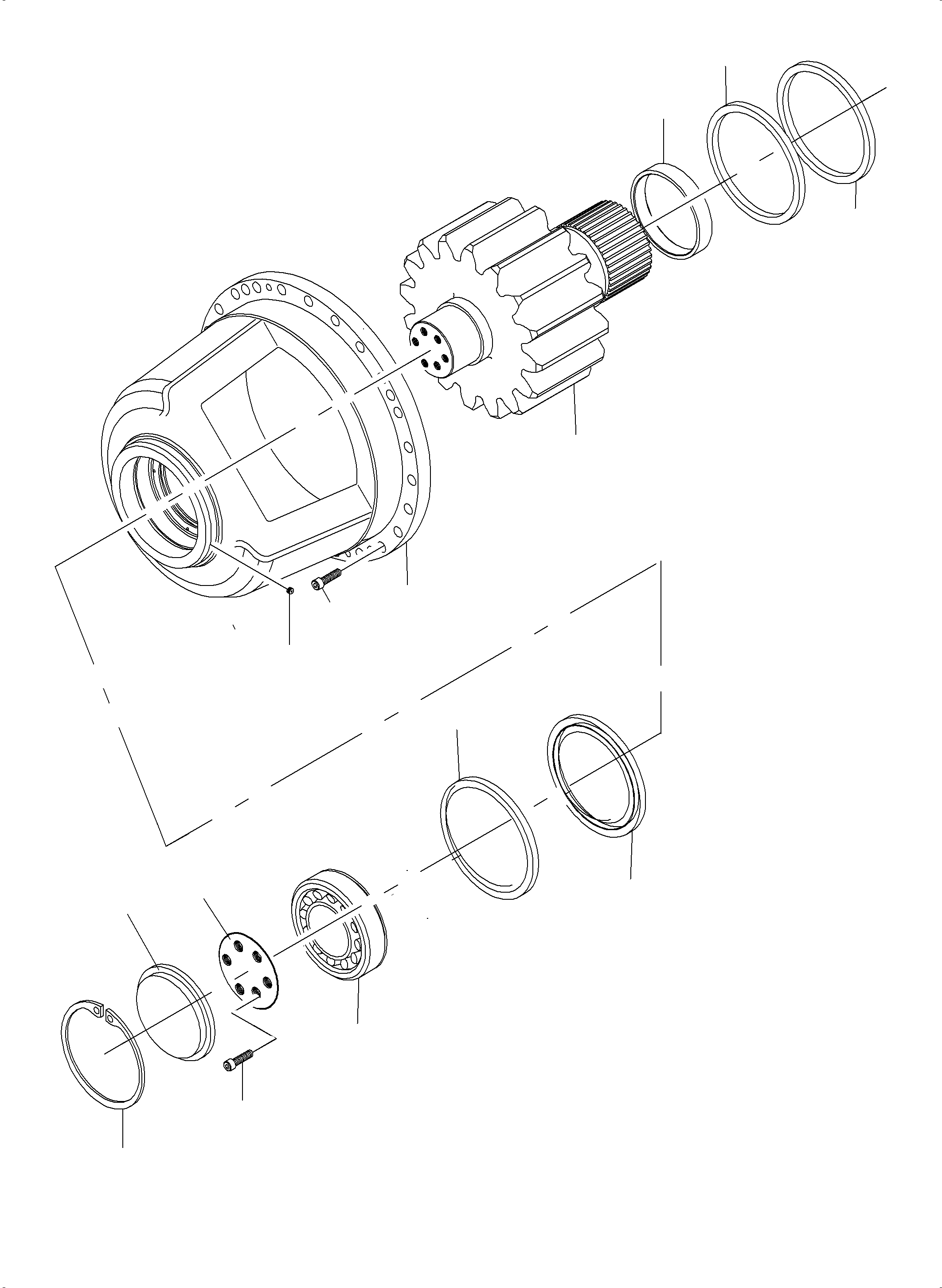 Komatsu parts book diagram for PC4000-6 S/N 58141: SLEW GEAR